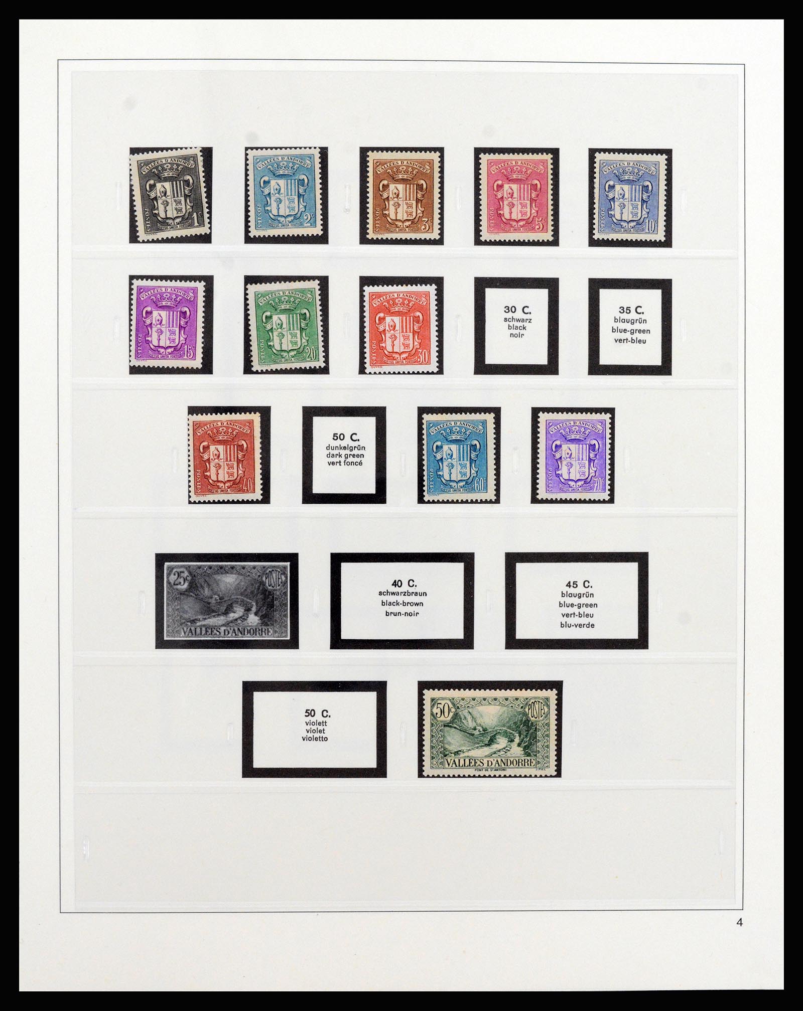 37258 004 - Postzegelverzameling 37258 Andorra 1931-1994.