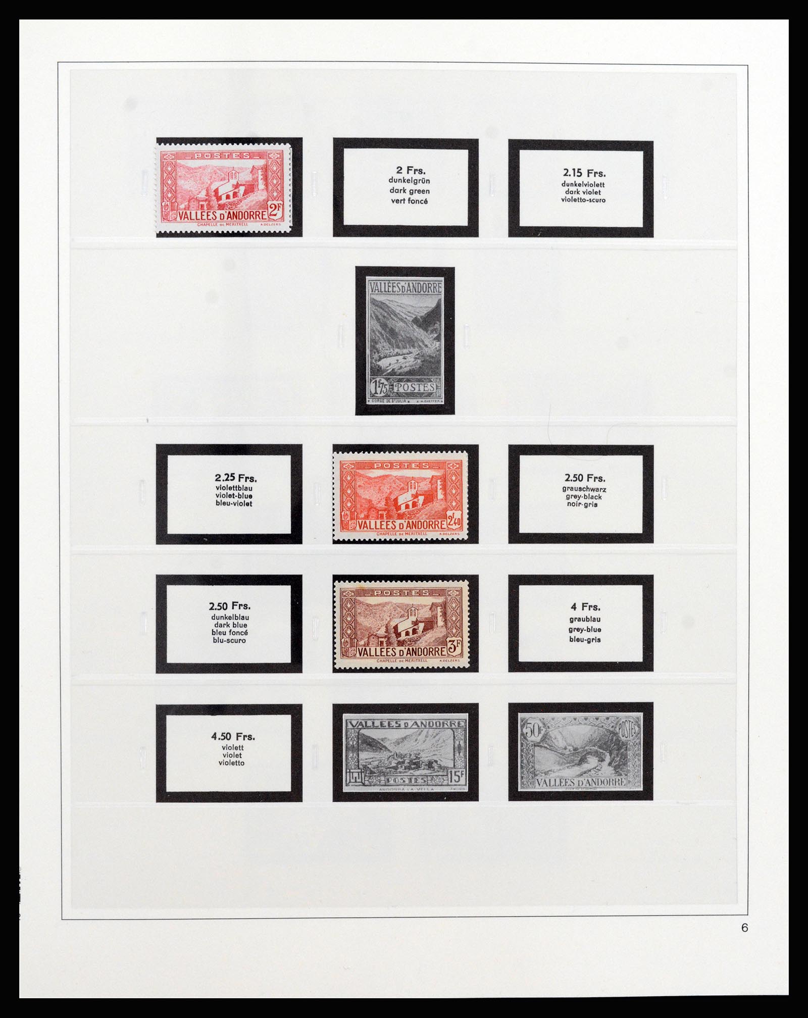 37258 006 - Postzegelverzameling 37258 Andorra 1931-1994.