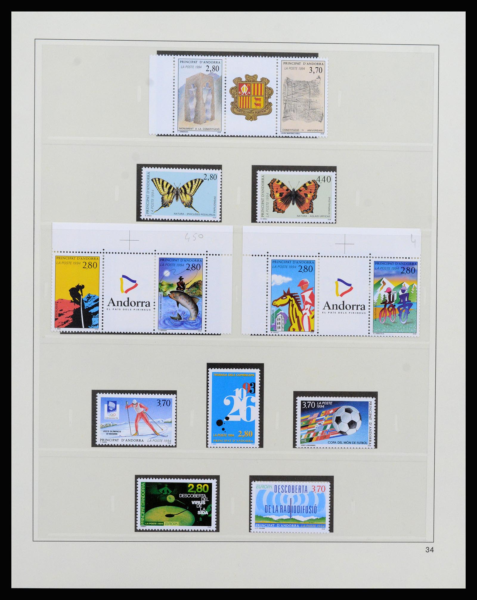 37258 046 - Postzegelverzameling 37258 Andorra 1931-1994.