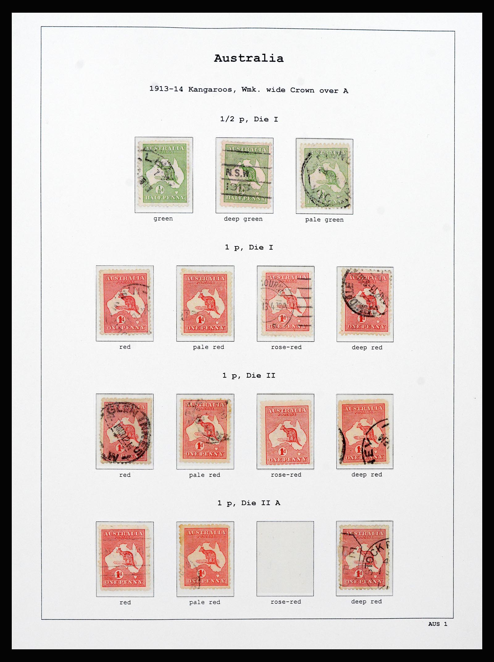 37260 001 - Postzegelverzameling 37260 Australië 1913-1952.