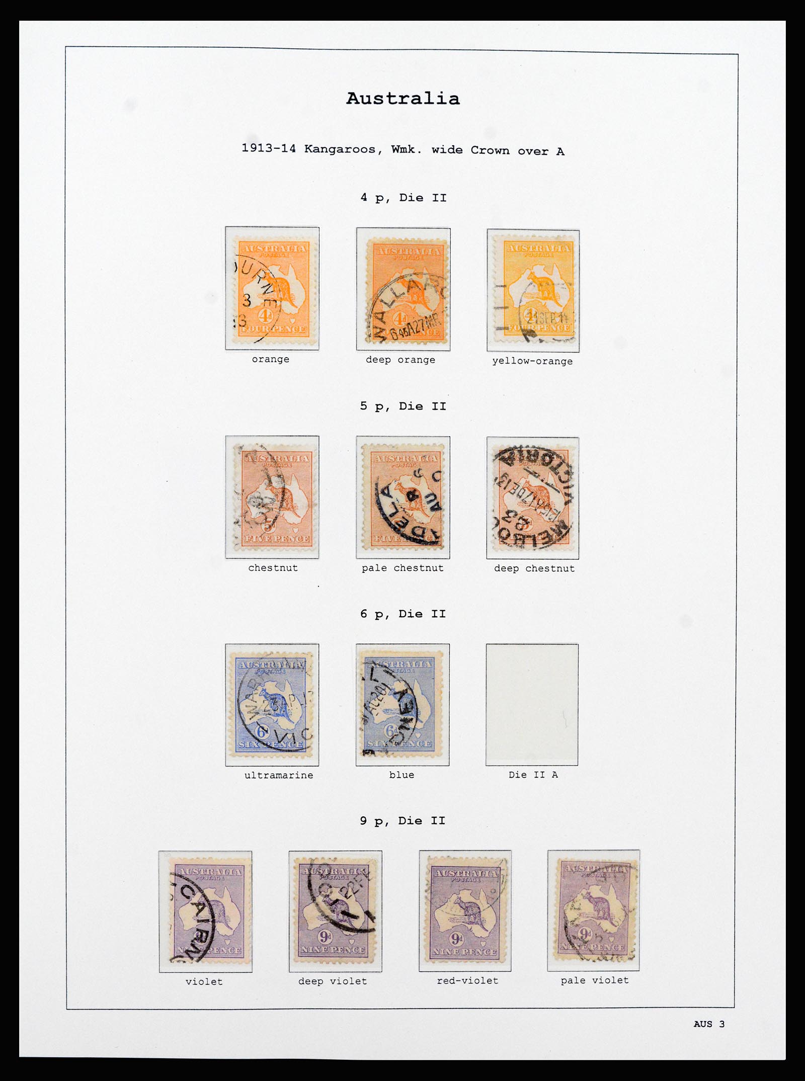 37260 003 - Postzegelverzameling 37260 Australië 1913-1952.