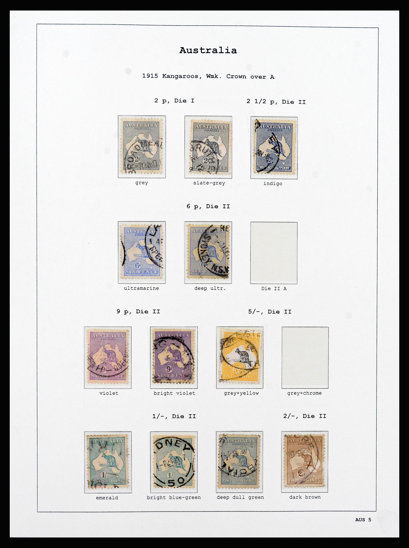 37260 006 - Postzegelverzameling 37260 Australië 1913-1952.