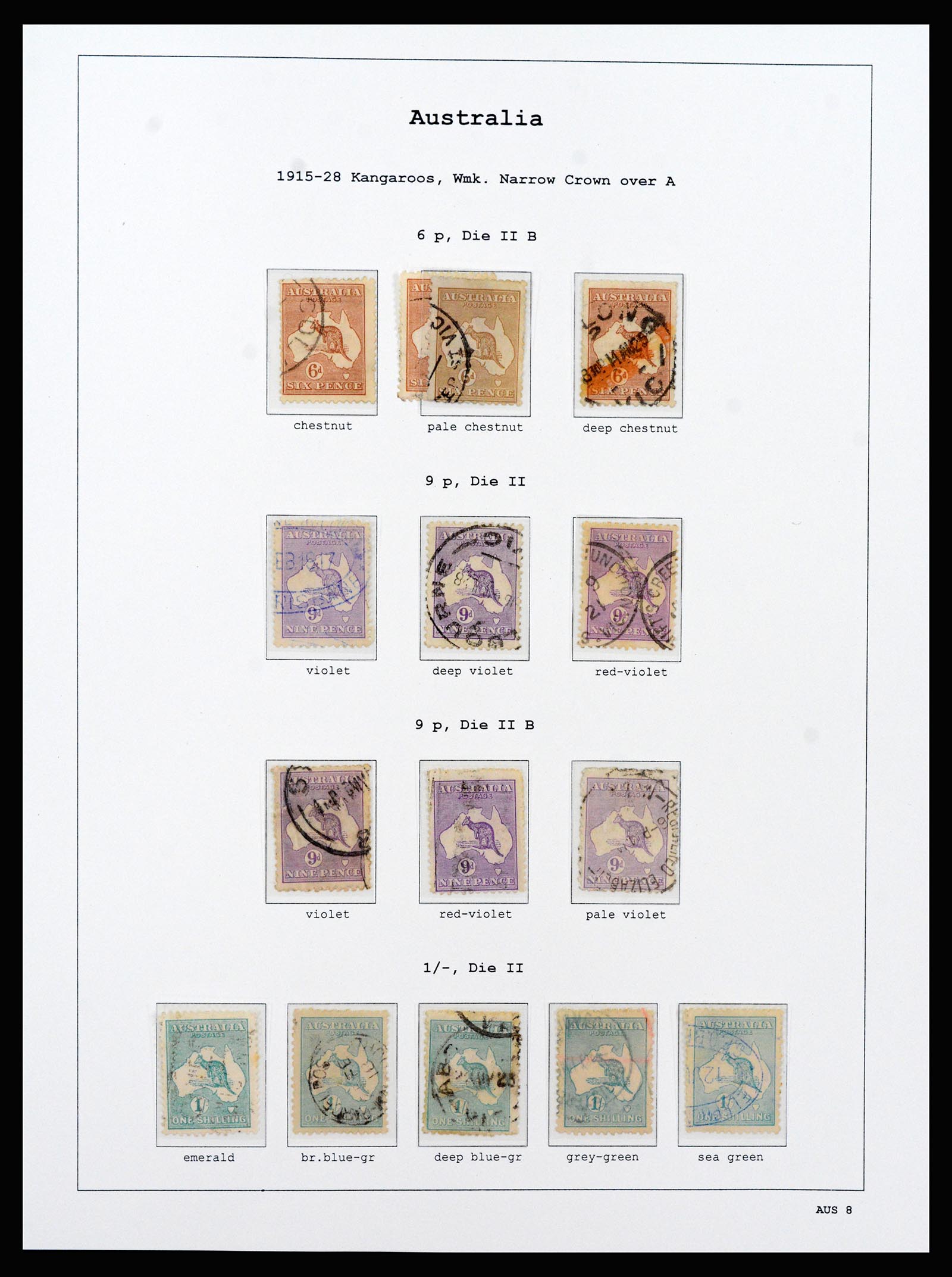 37260 009 - Postzegelverzameling 37260 Australië 1913-1952.