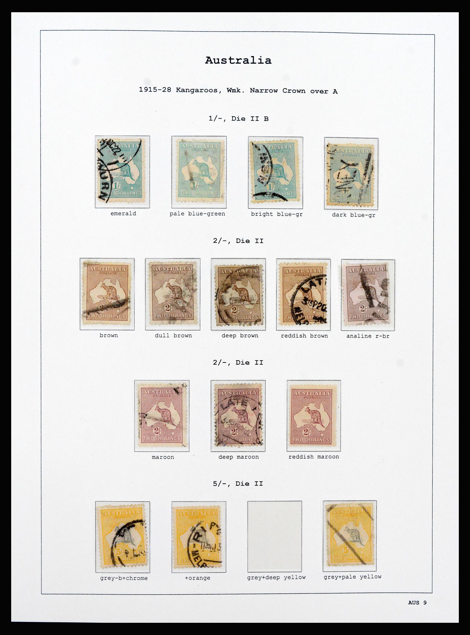 37260 010 - Postzegelverzameling 37260 Australië 1913-1952.