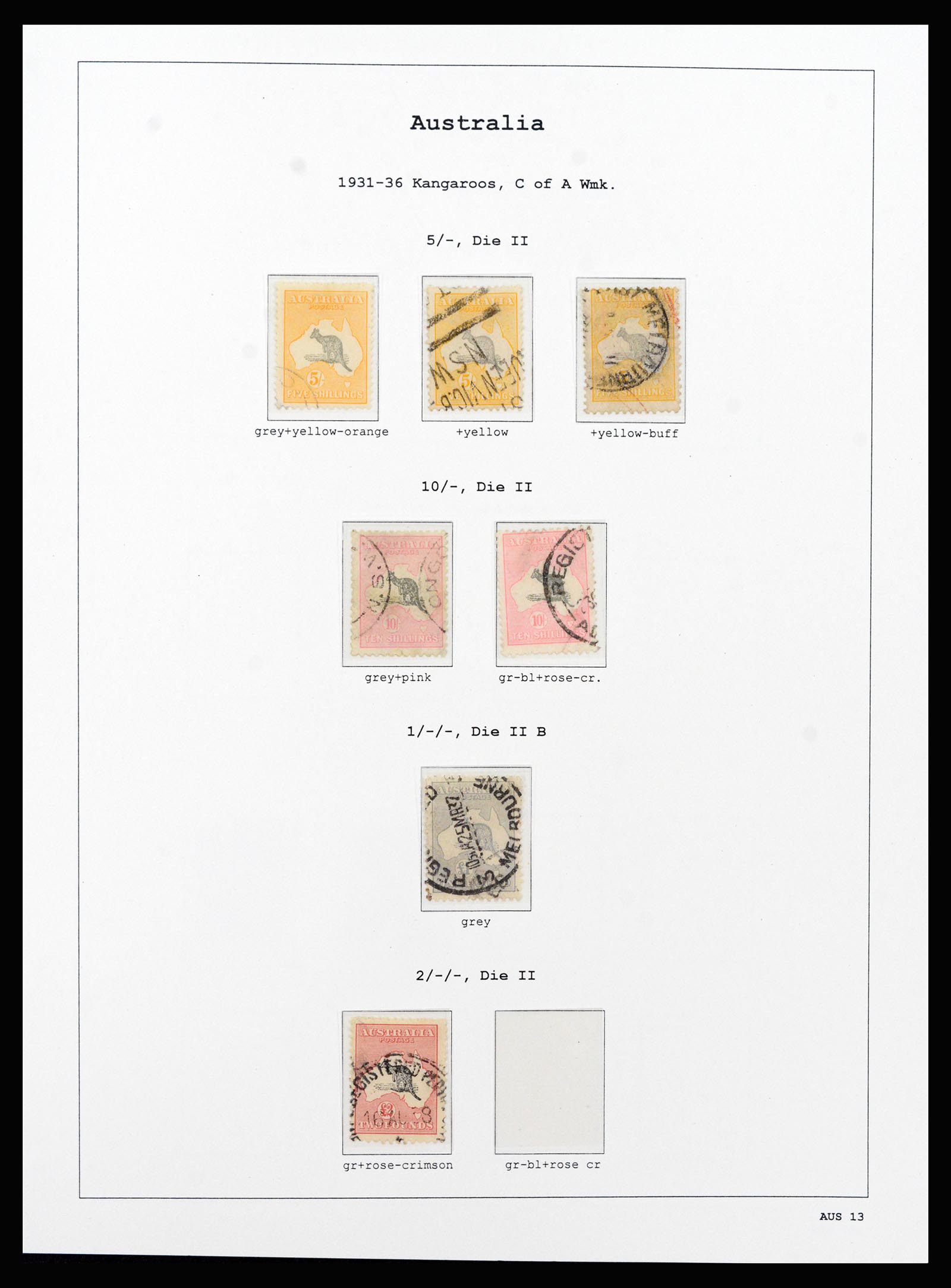 37260 015 - Postzegelverzameling 37260 Australië 1913-1952.