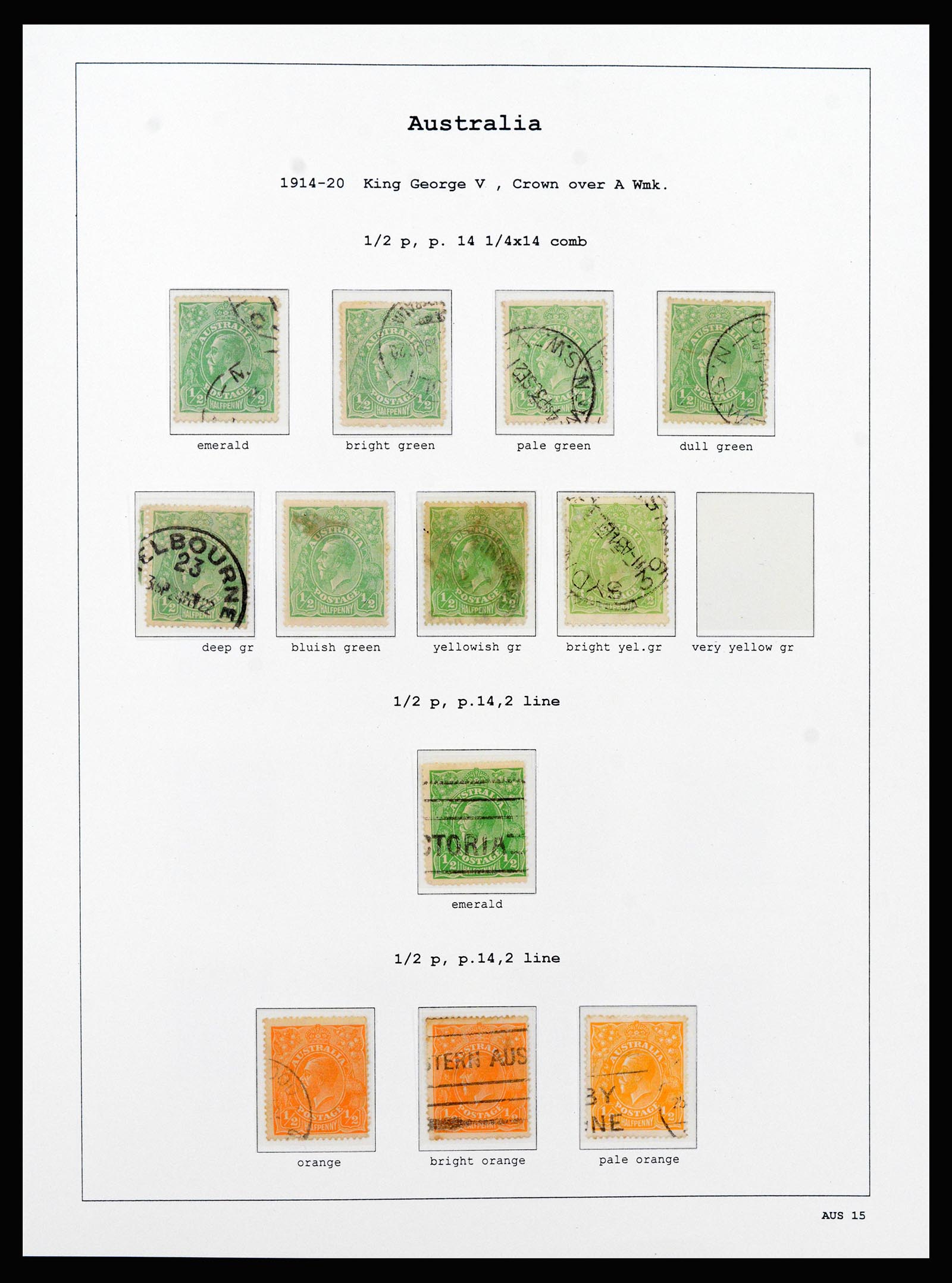 37260 018 - Postzegelverzameling 37260 Australië 1913-1952.