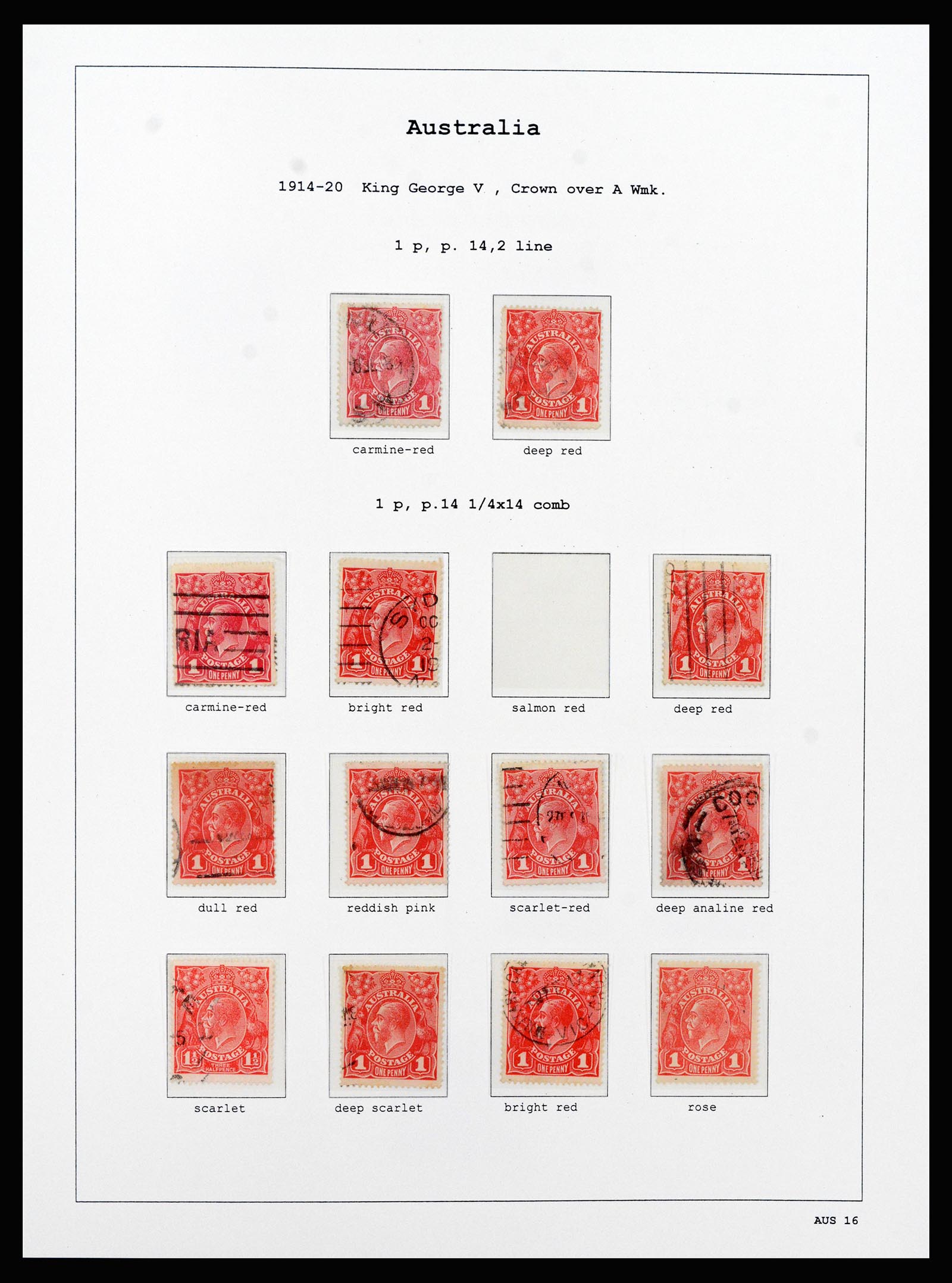 37260 019 - Postzegelverzameling 37260 Australië 1913-1952.