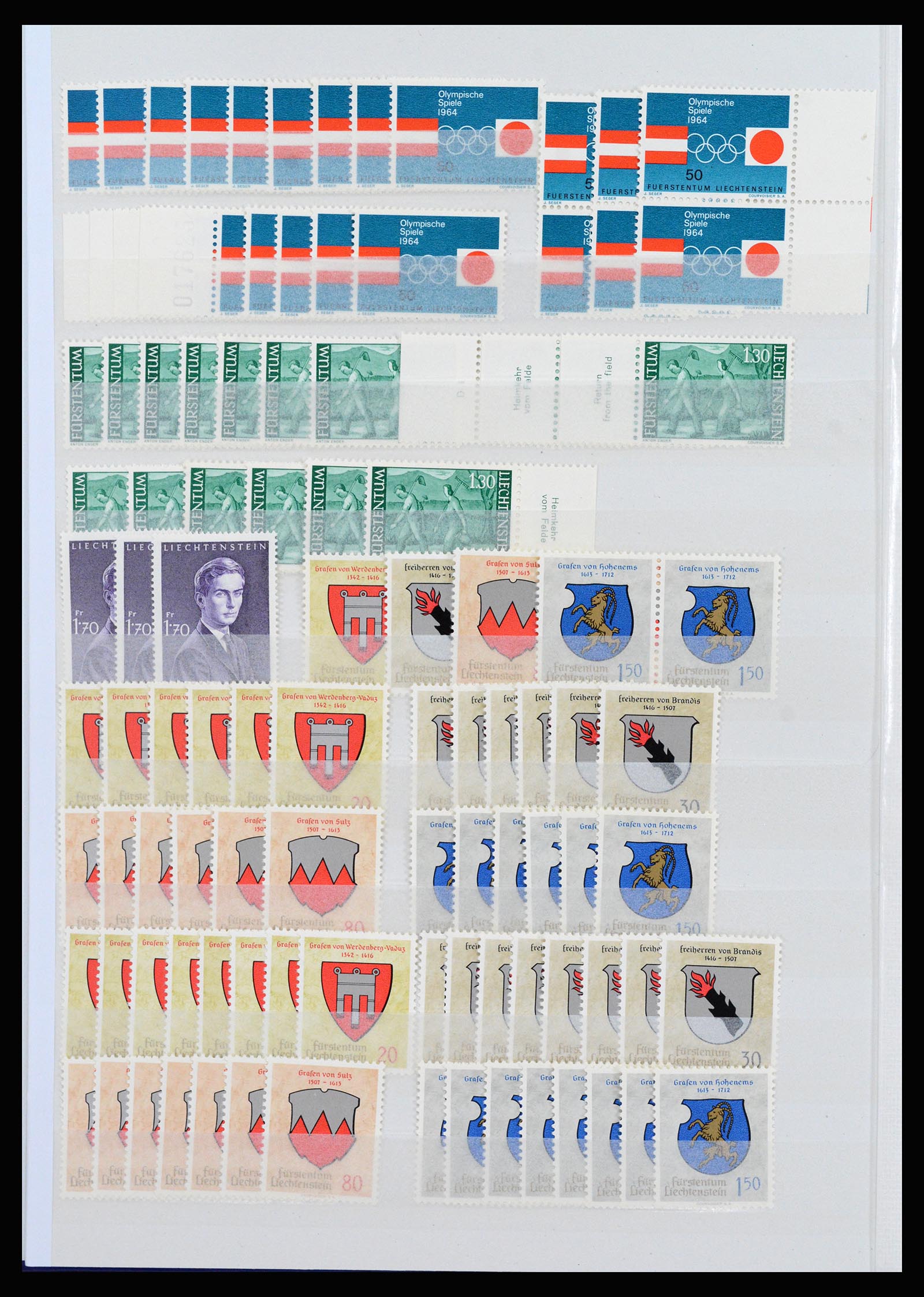 37261 010 - Postzegelverzameling 37261 Liechtenstein 1961-1995.