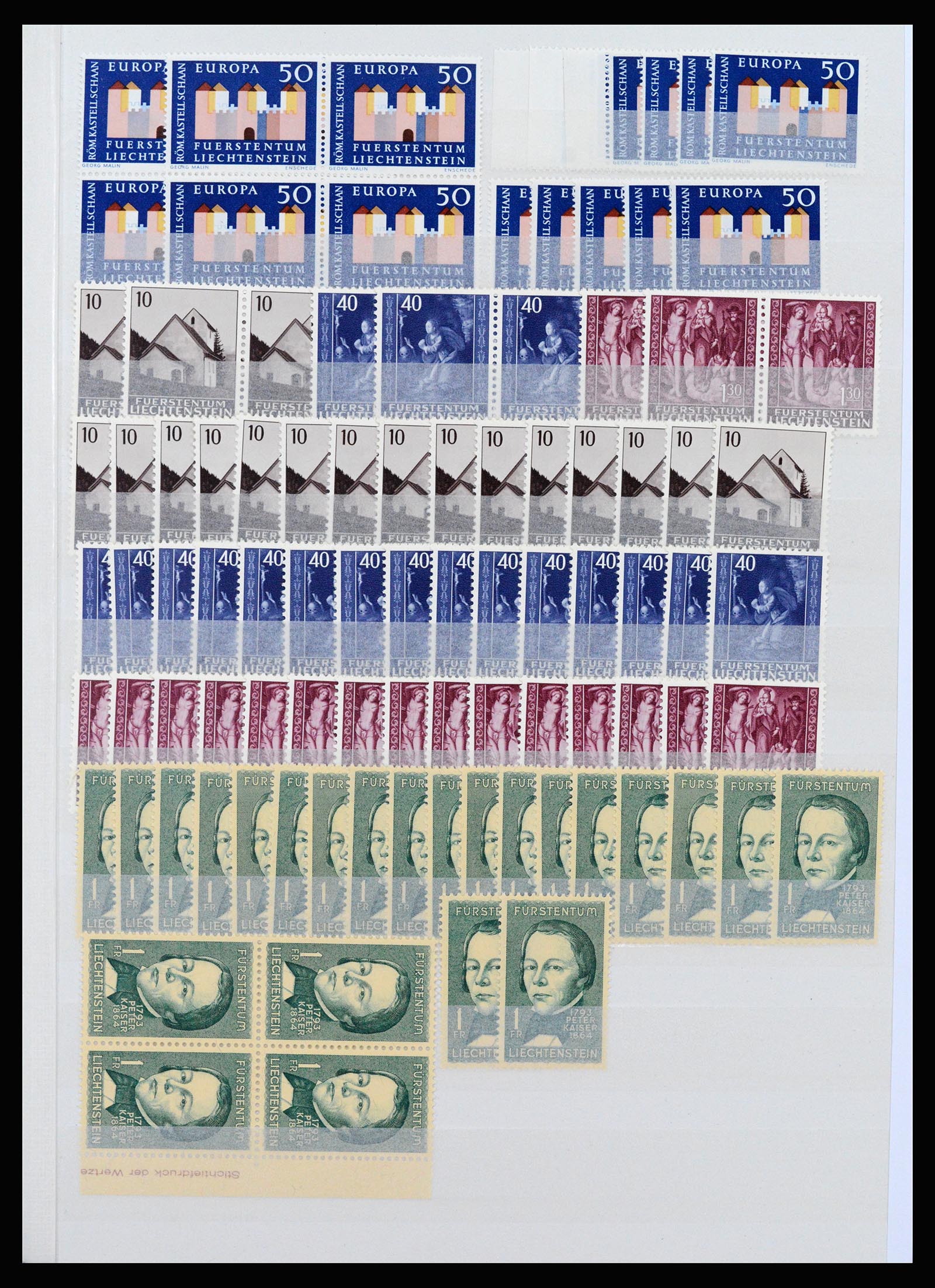 37261 011 - Postzegelverzameling 37261 Liechtenstein 1961-1995.