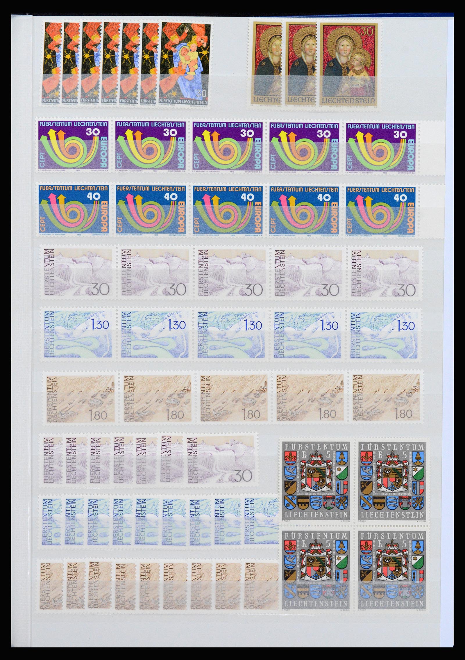 37261 029 - Postzegelverzameling 37261 Liechtenstein 1961-1995.