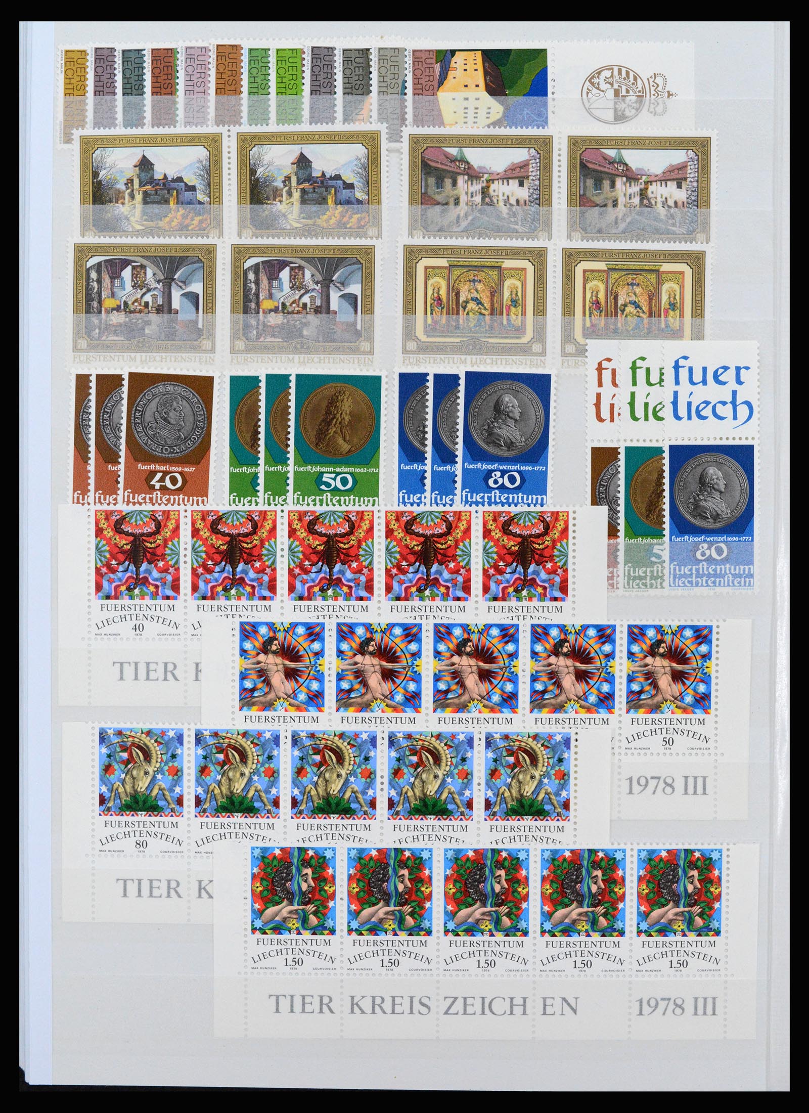 37261 054 - Postzegelverzameling 37261 Liechtenstein 1961-1995.