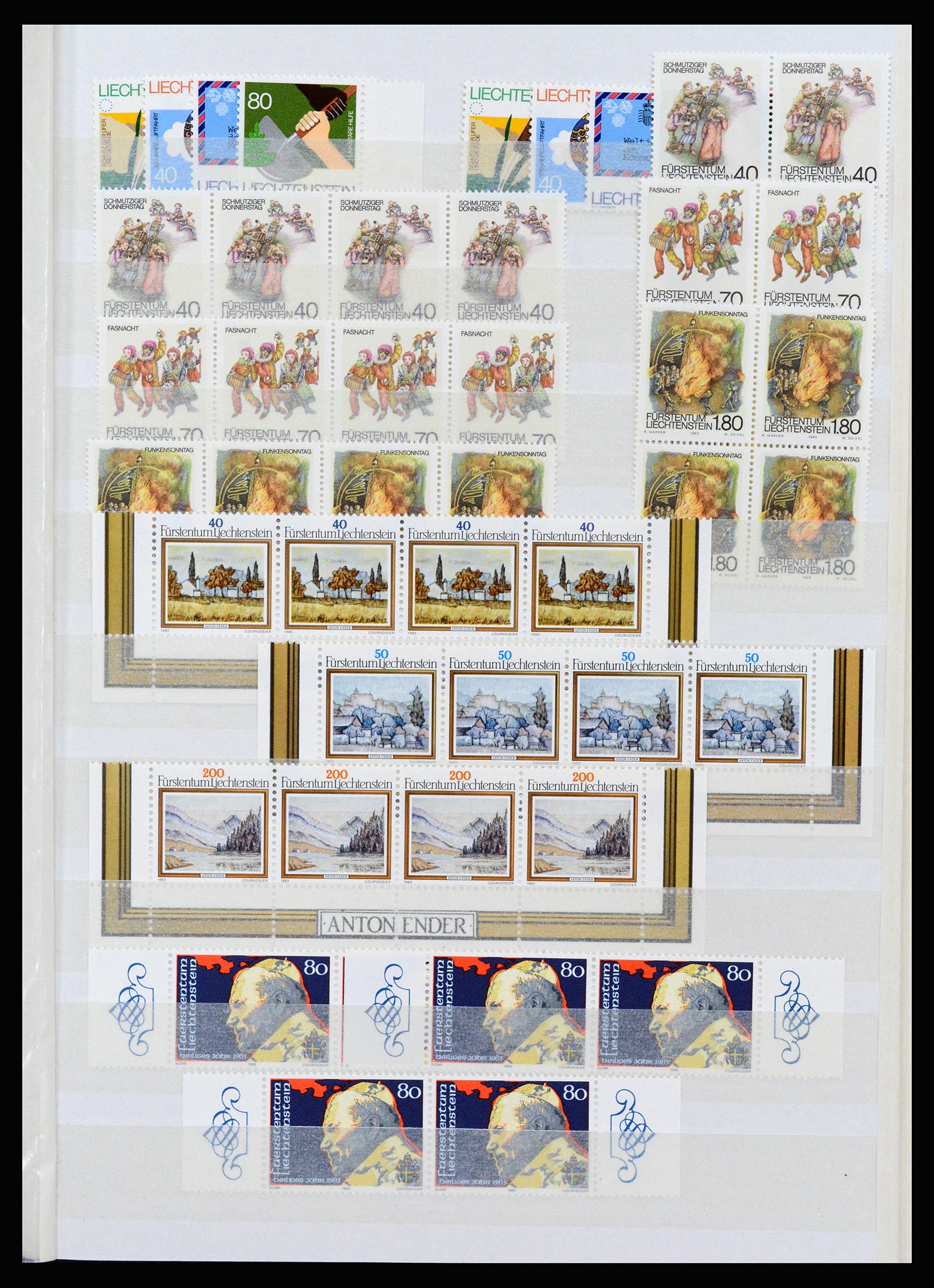 37261 073 - Postzegelverzameling 37261 Liechtenstein 1961-1995.