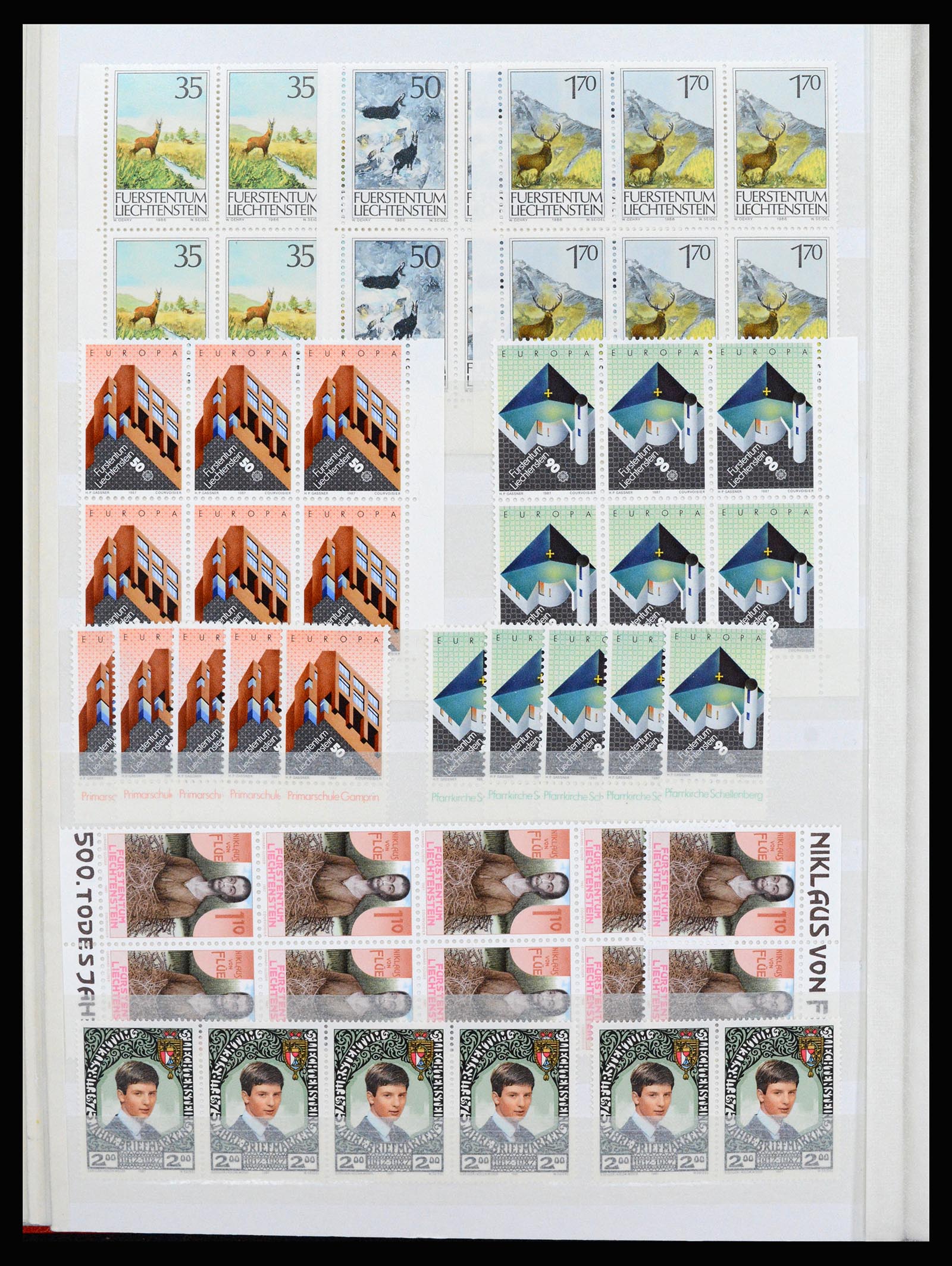 37261 086 - Postzegelverzameling 37261 Liechtenstein 1961-1995.
