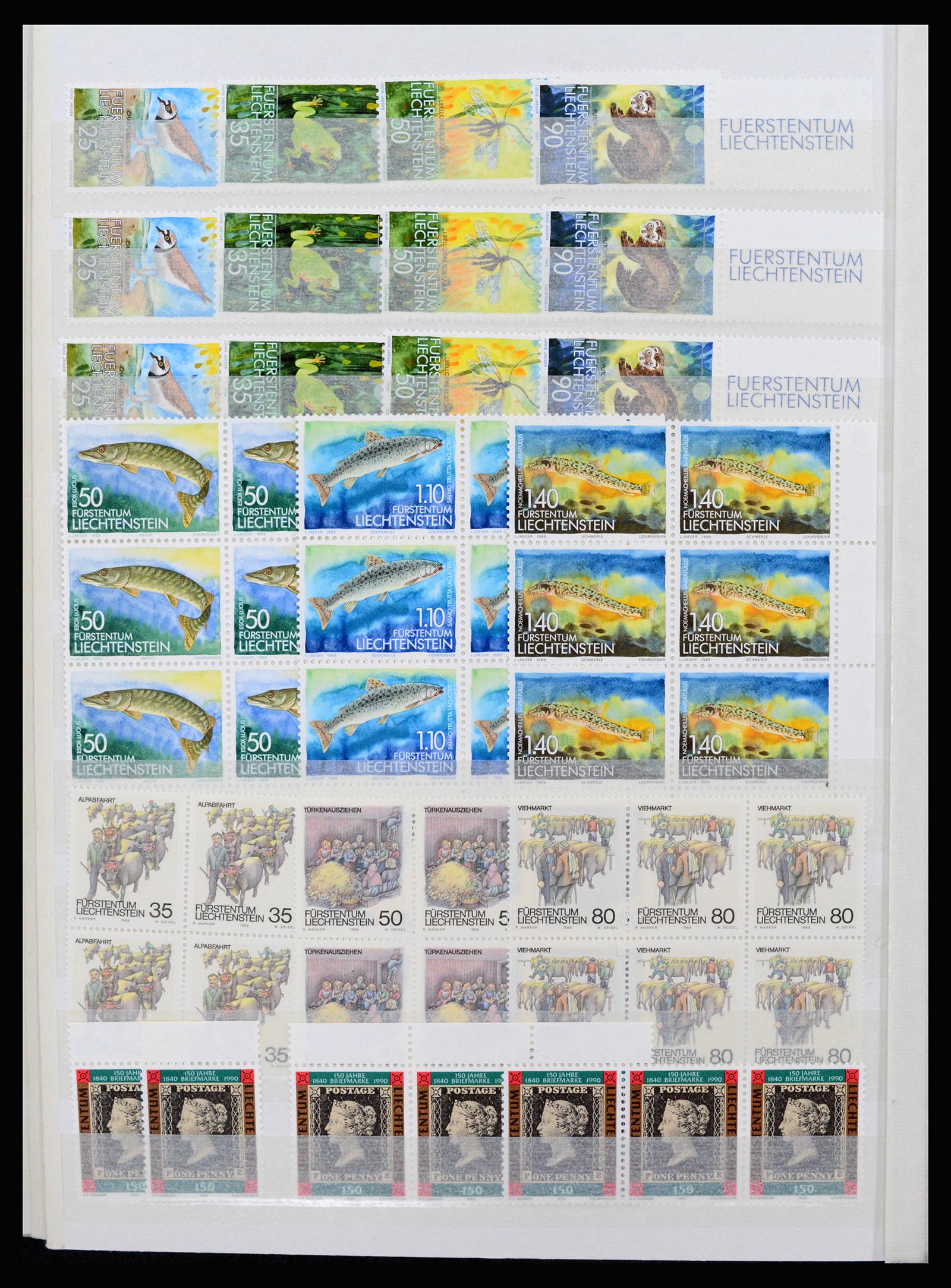 37261 094 - Postzegelverzameling 37261 Liechtenstein 1961-1995.