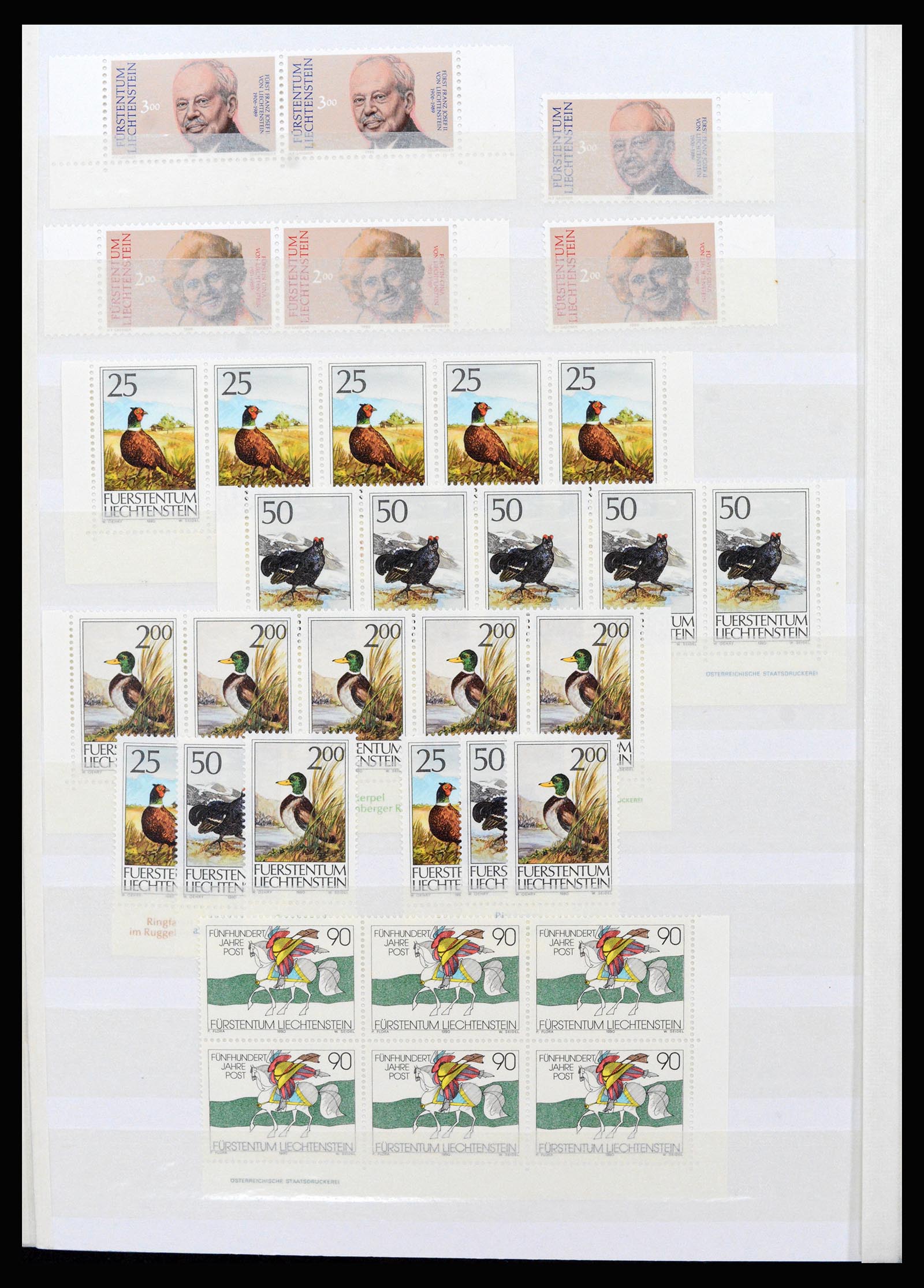 37261 102 - Postzegelverzameling 37261 Liechtenstein 1961-1995.