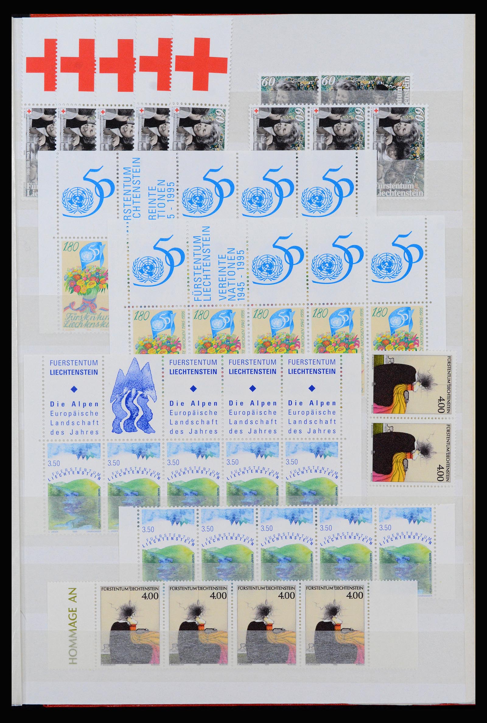 37261 117 - Postzegelverzameling 37261 Liechtenstein 1961-1995.