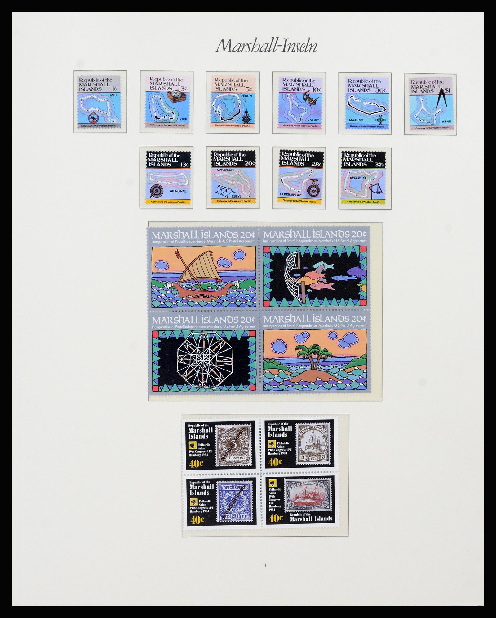 37262 001 - Postzegelverzameling 37262 Marshall eilanden 1984-1993.
