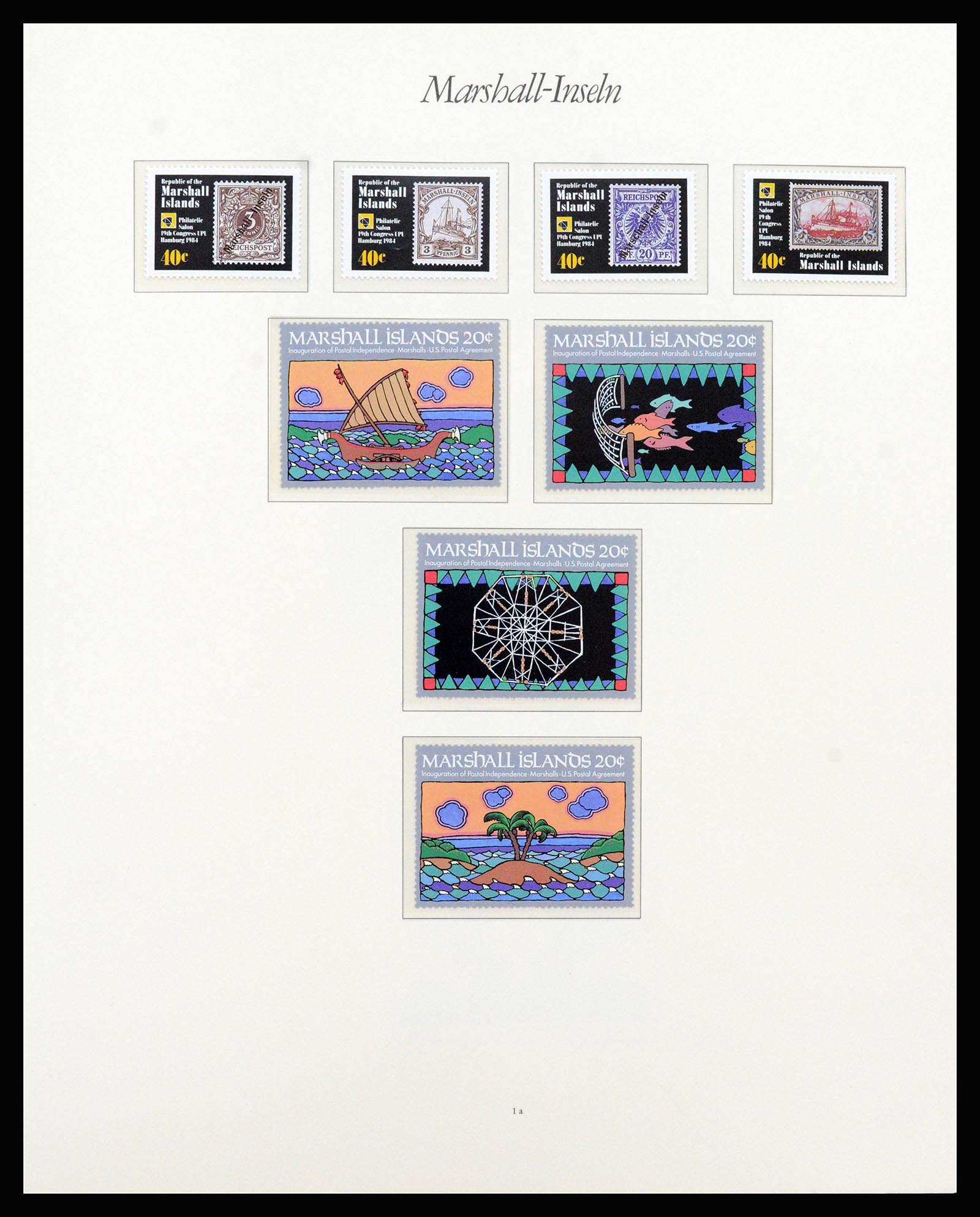 37262 002 - Postzegelverzameling 37262 Marshall eilanden 1984-1993.