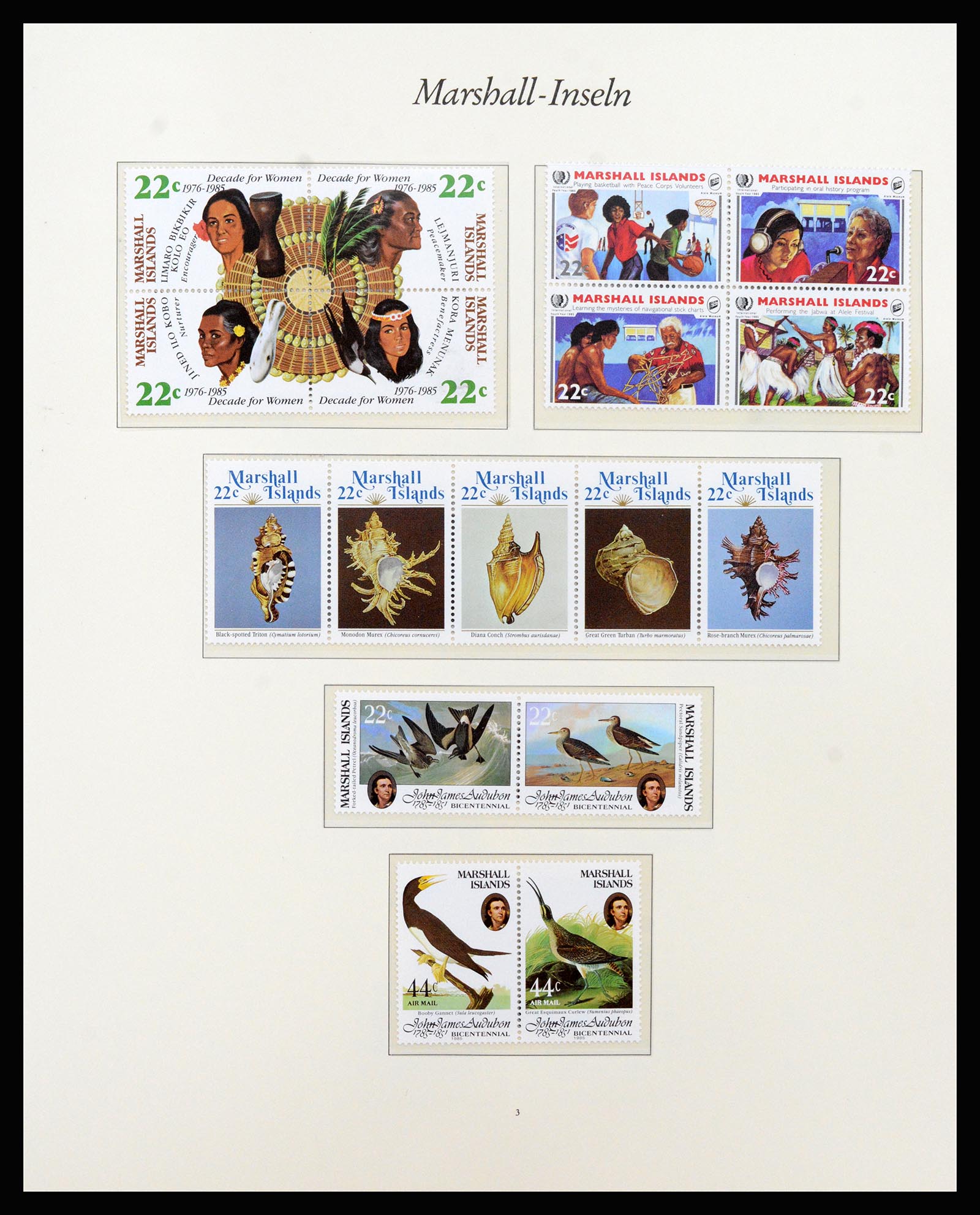 37262 005 - Postzegelverzameling 37262 Marshall eilanden 1984-1993.
