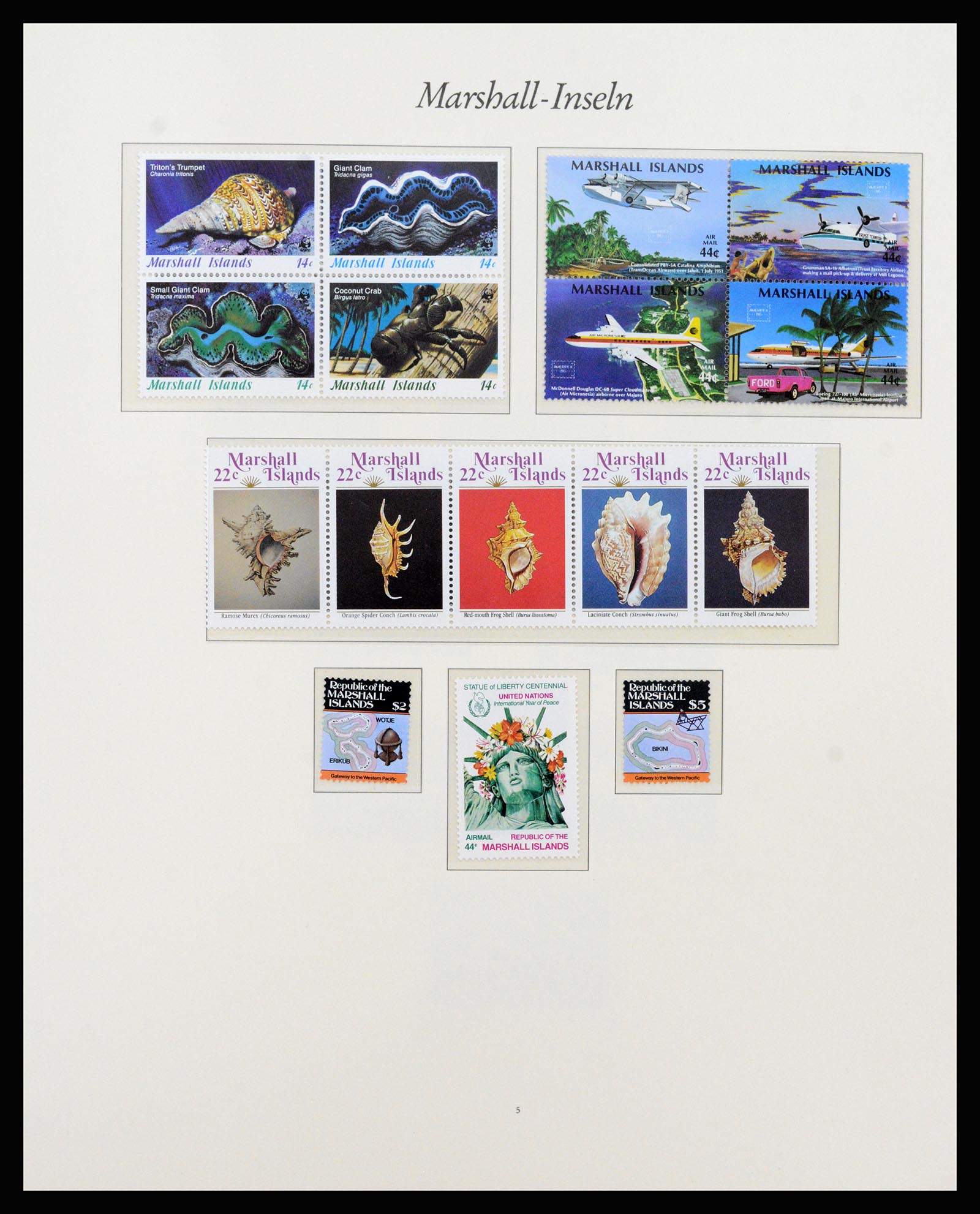 37262 009 - Postzegelverzameling 37262 Marshall eilanden 1984-1993.