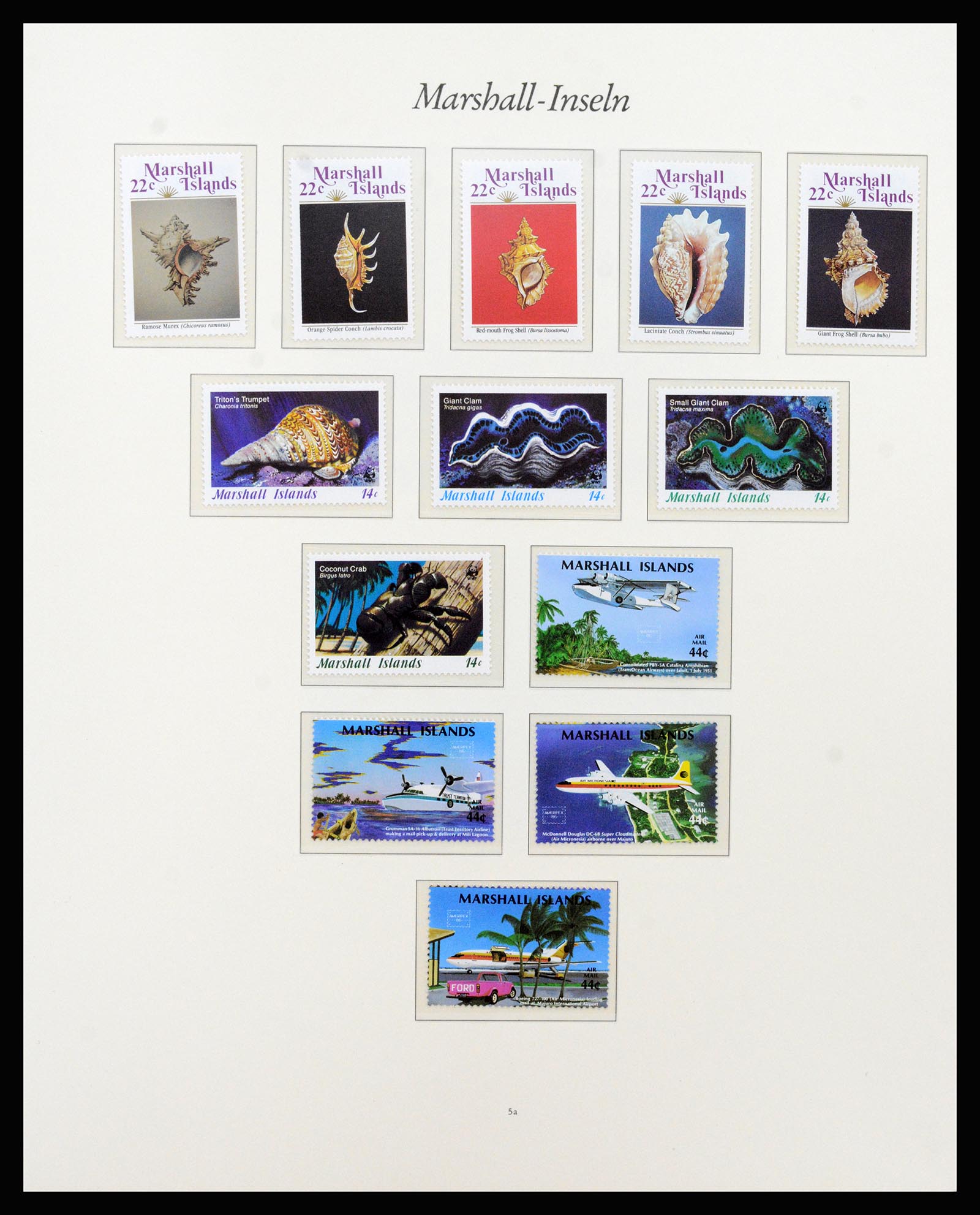 37262 010 - Postzegelverzameling 37262 Marshall eilanden 1984-1993.