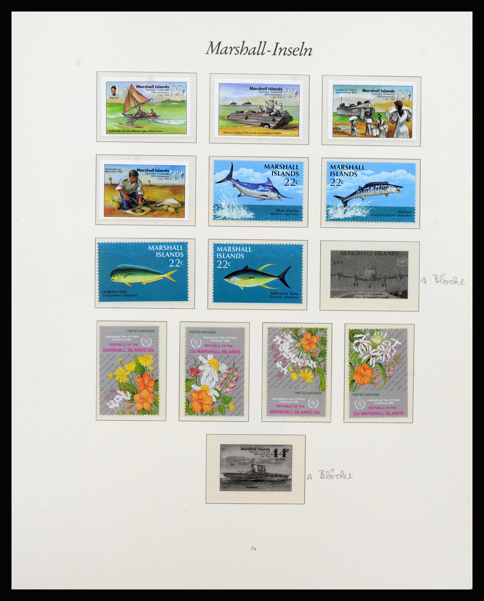 37262 013 - Postzegelverzameling 37262 Marshall eilanden 1984-1993.