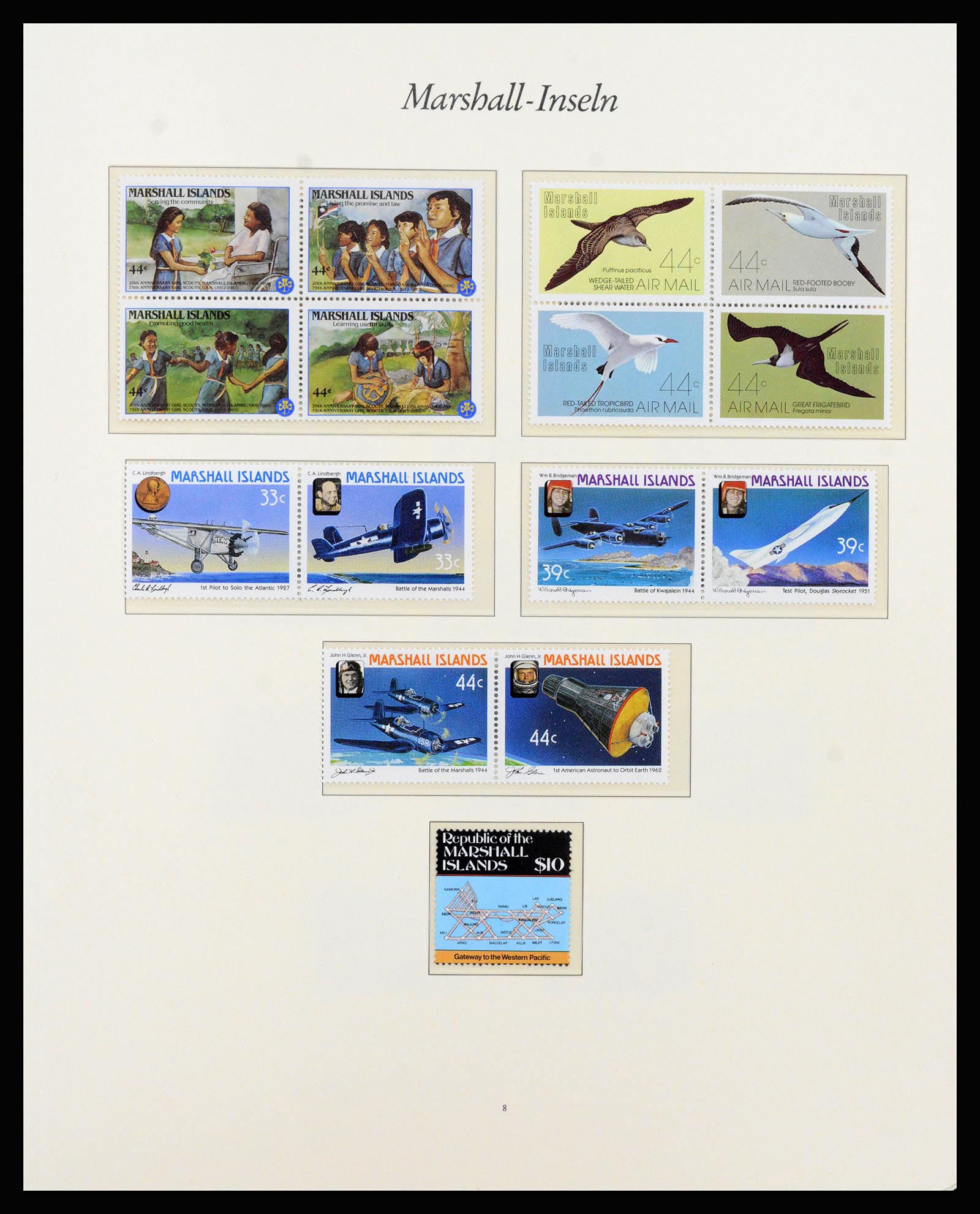 37262 014 - Postzegelverzameling 37262 Marshall eilanden 1984-1993.