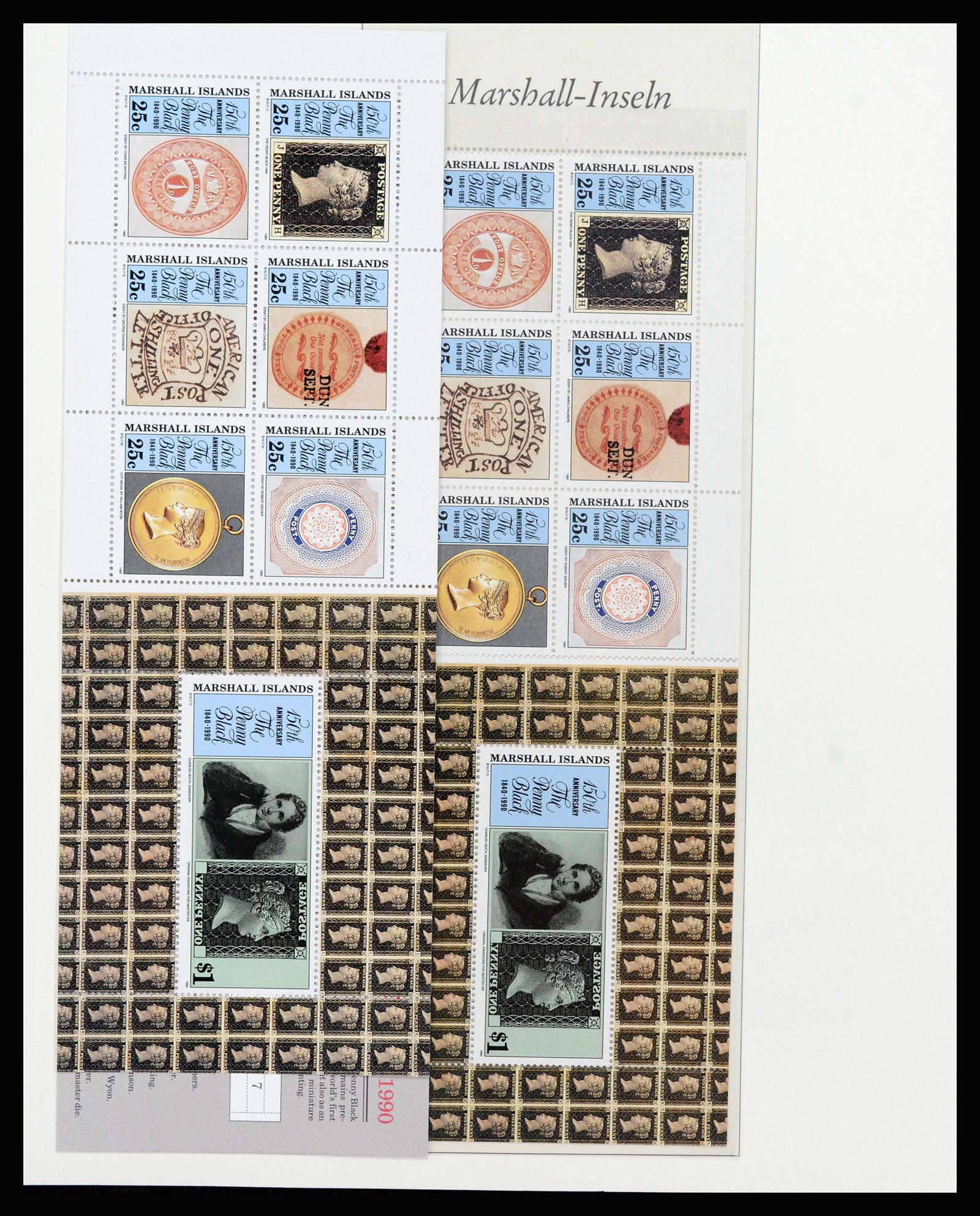 37262 048 - Postzegelverzameling 37262 Marshall eilanden 1984-1993.