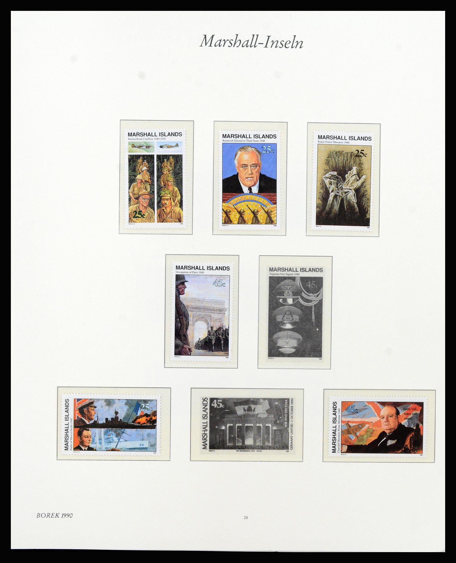 37262 050 - Postzegelverzameling 37262 Marshall eilanden 1984-1993.