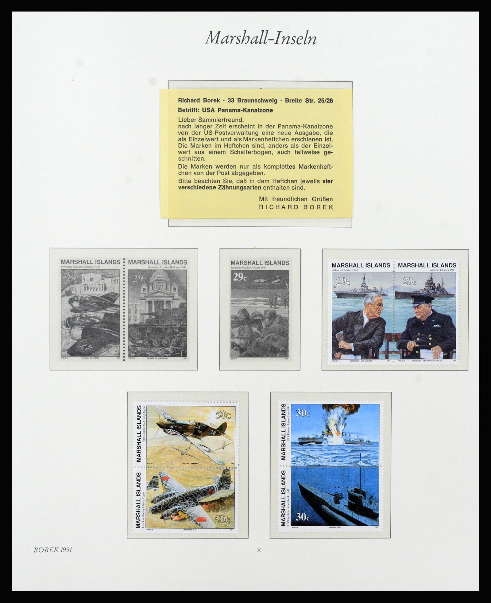 37262 053 - Postzegelverzameling 37262 Marshall eilanden 1984-1993.