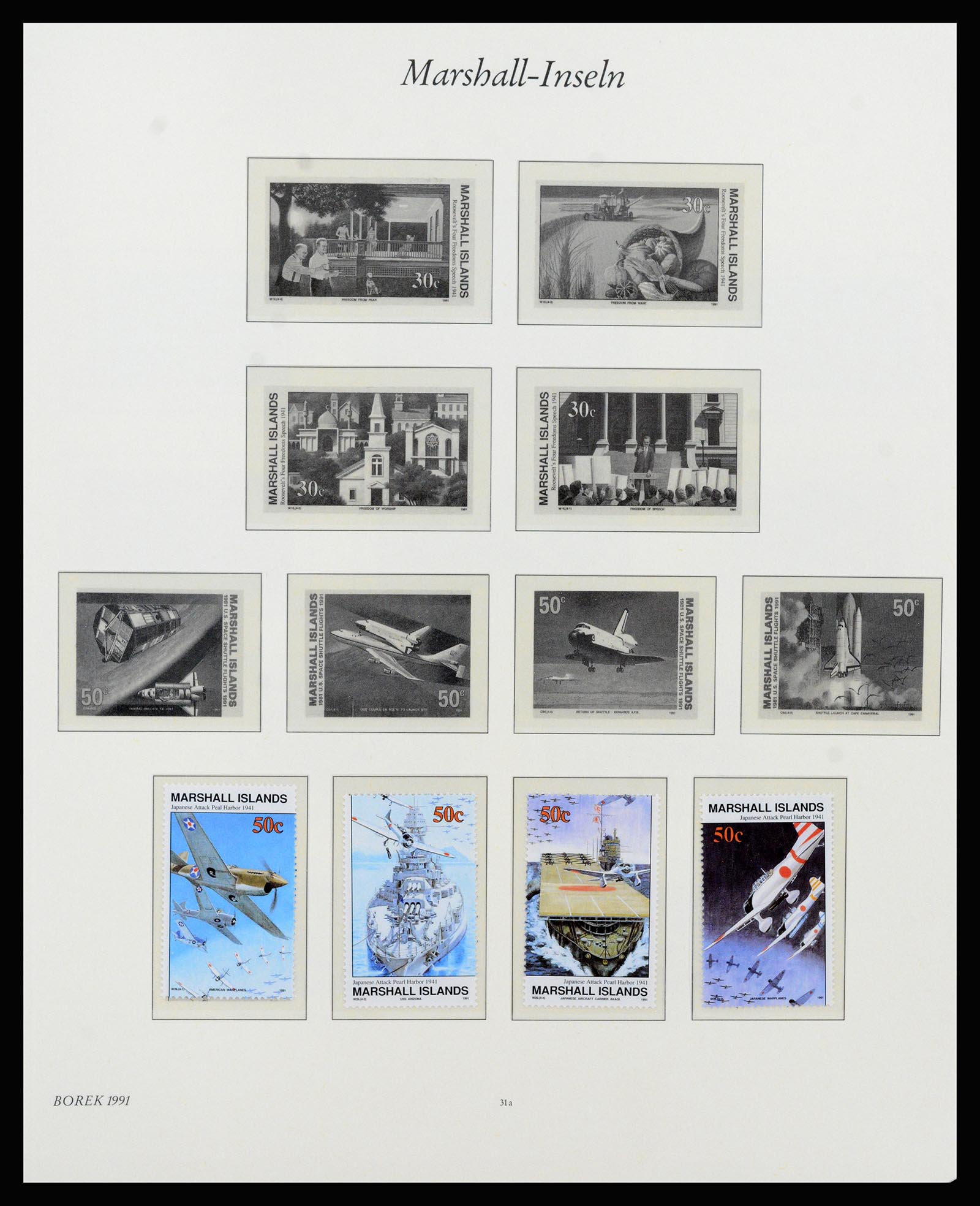 37262 057 - Postzegelverzameling 37262 Marshall eilanden 1984-1993.