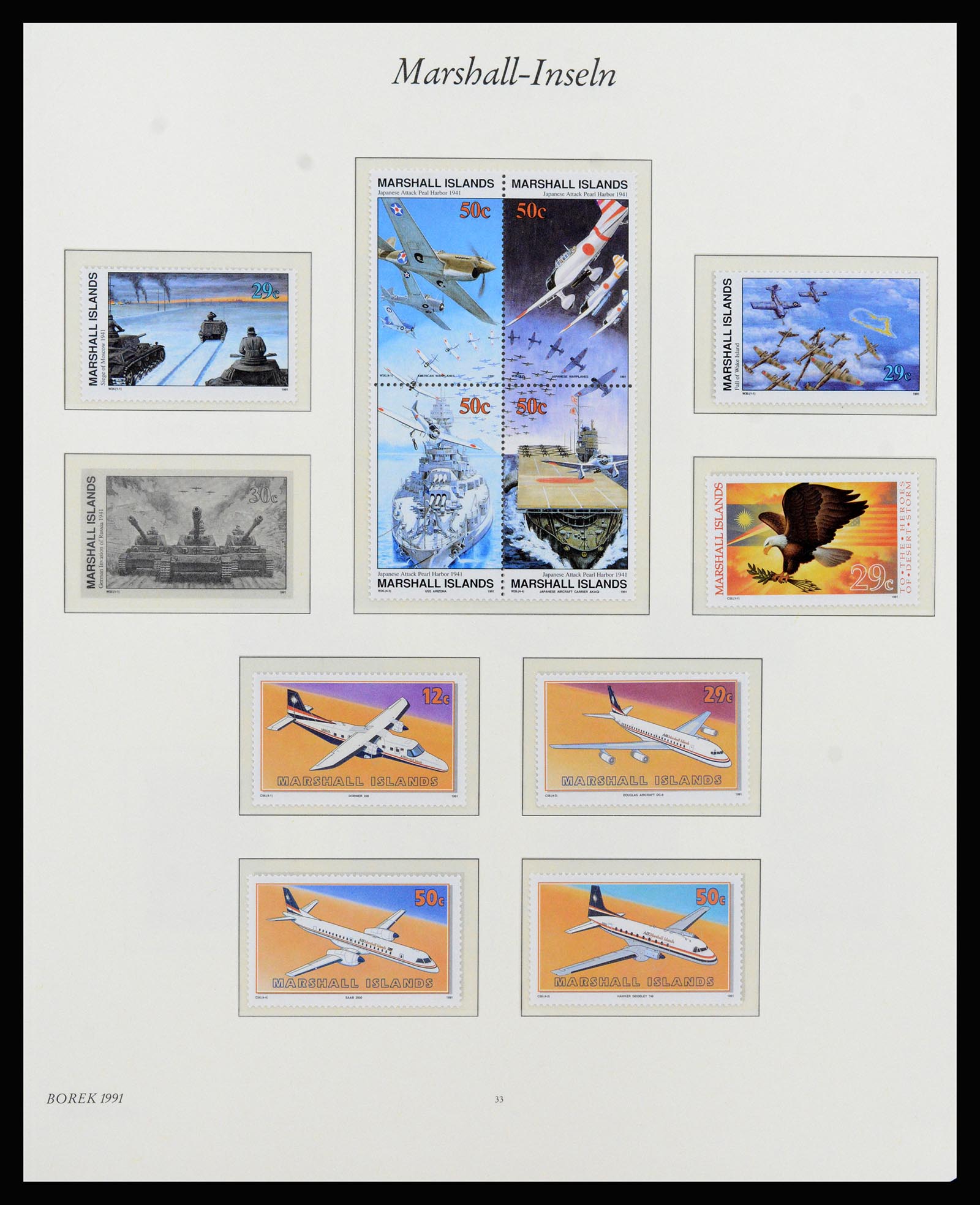 37262 058 - Postzegelverzameling 37262 Marshall eilanden 1984-1993.