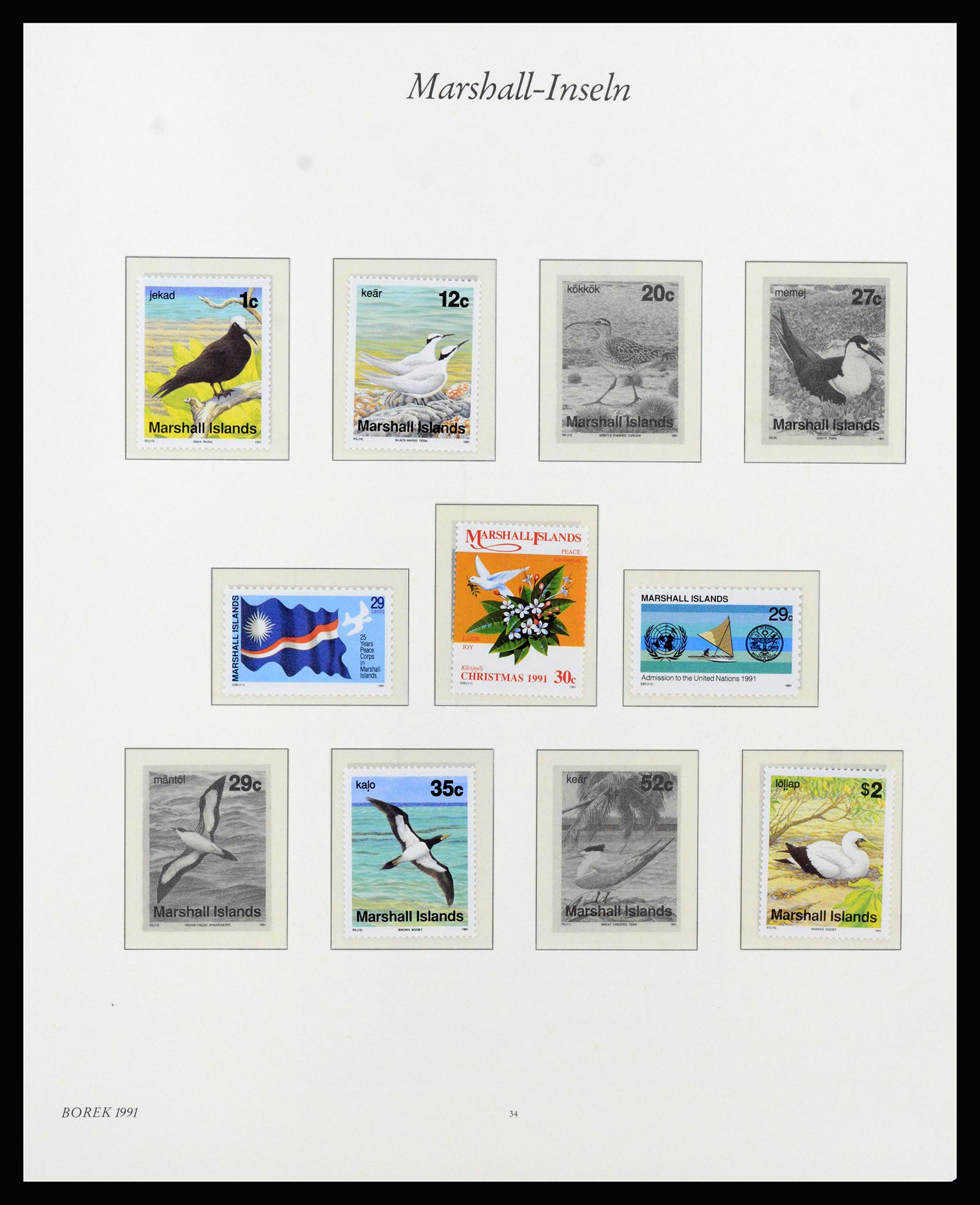37262 059 - Postzegelverzameling 37262 Marshall eilanden 1984-1993.
