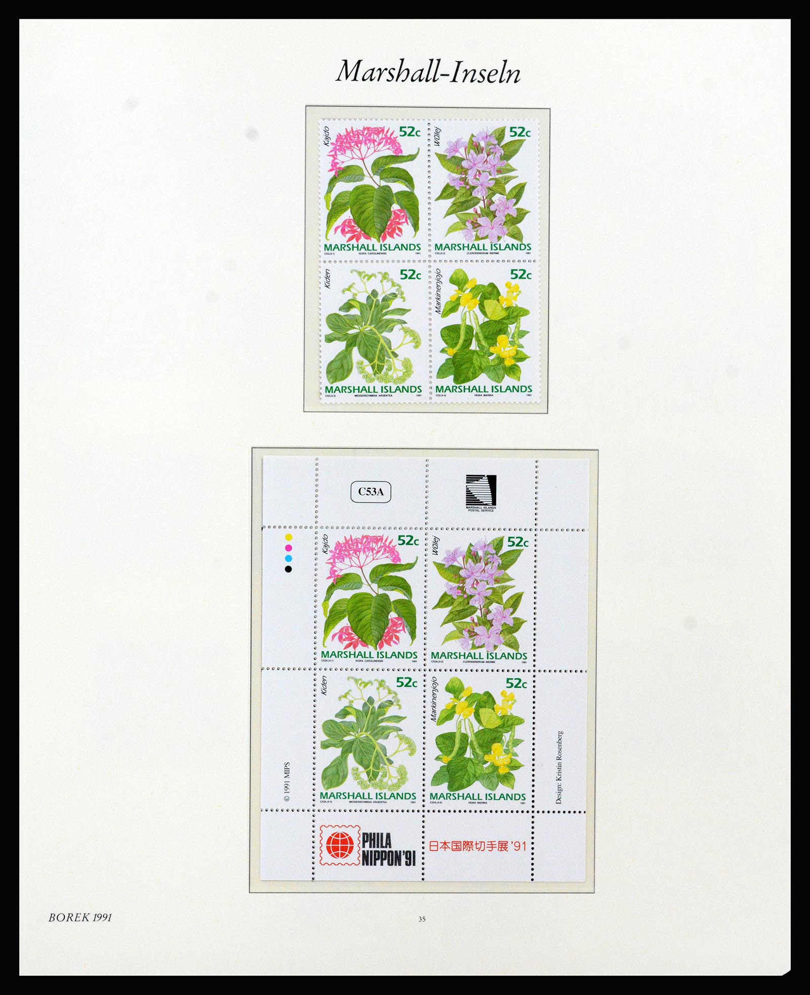 37262 060 - Postzegelverzameling 37262 Marshall eilanden 1984-1993.