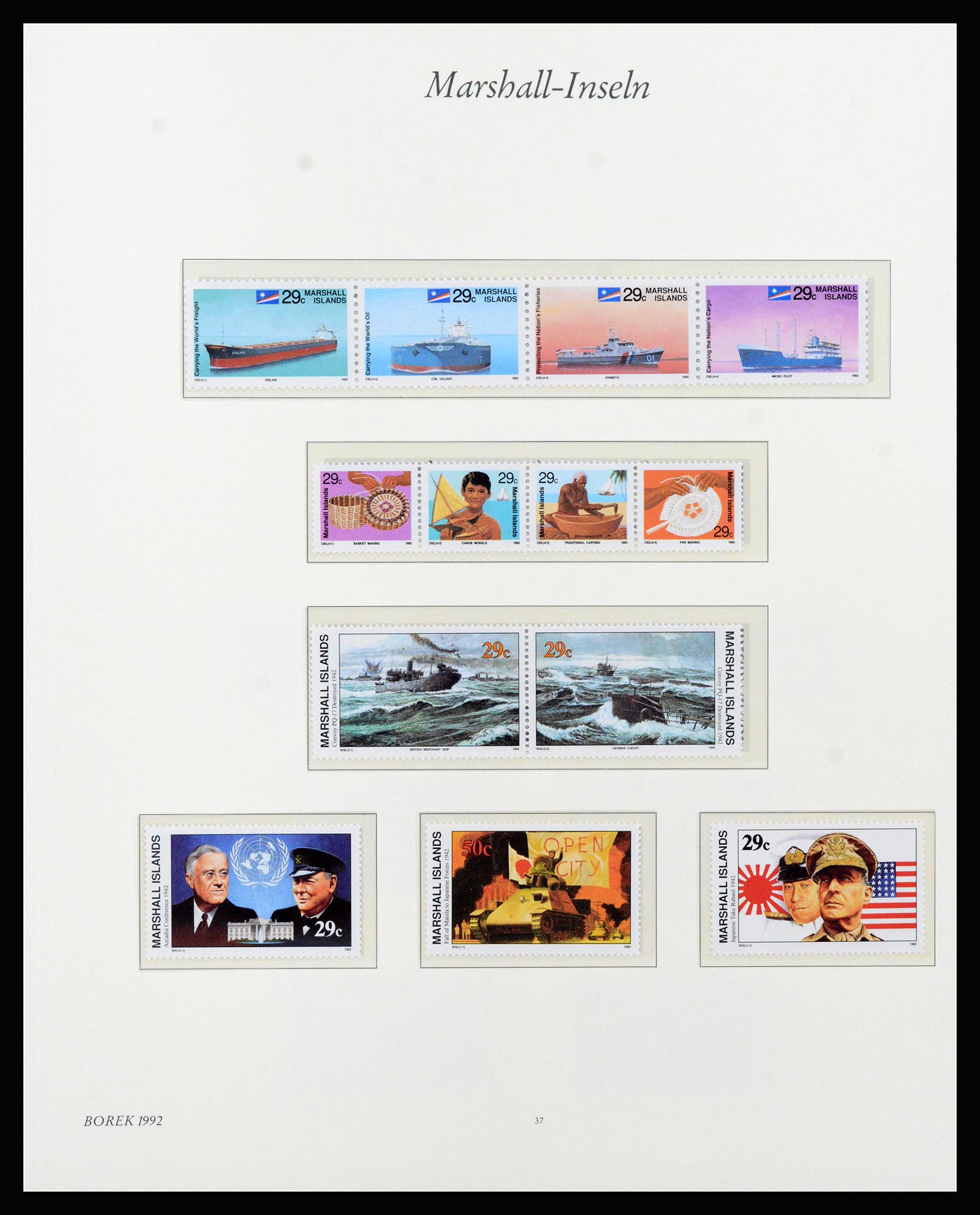 37262 064 - Postzegelverzameling 37262 Marshall eilanden 1984-1993.