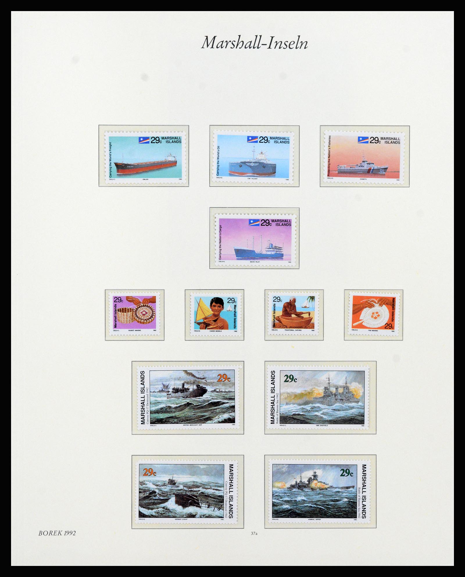 37262 065 - Postzegelverzameling 37262 Marshall eilanden 1984-1993.