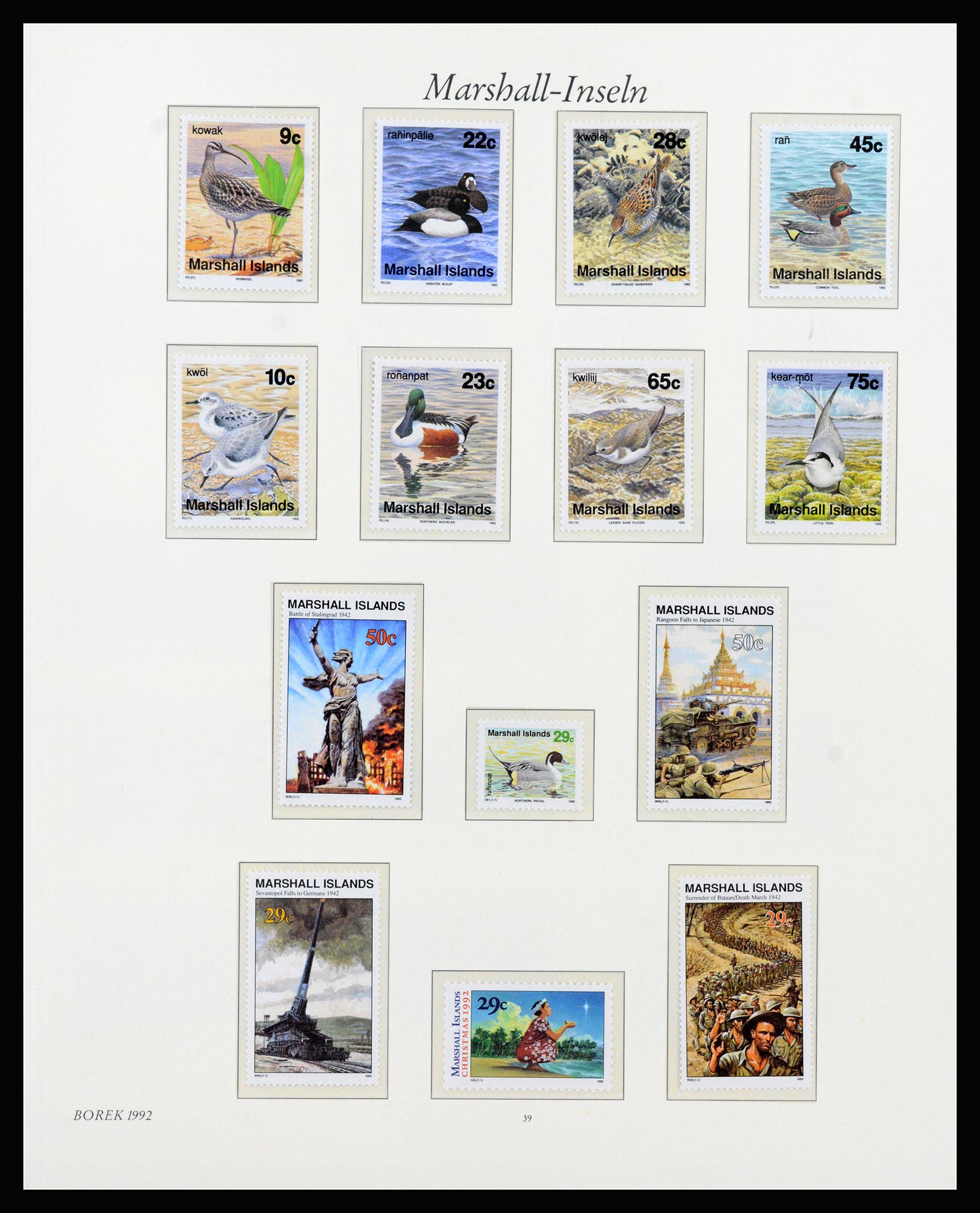 37262 068 - Postzegelverzameling 37262 Marshall eilanden 1984-1993.