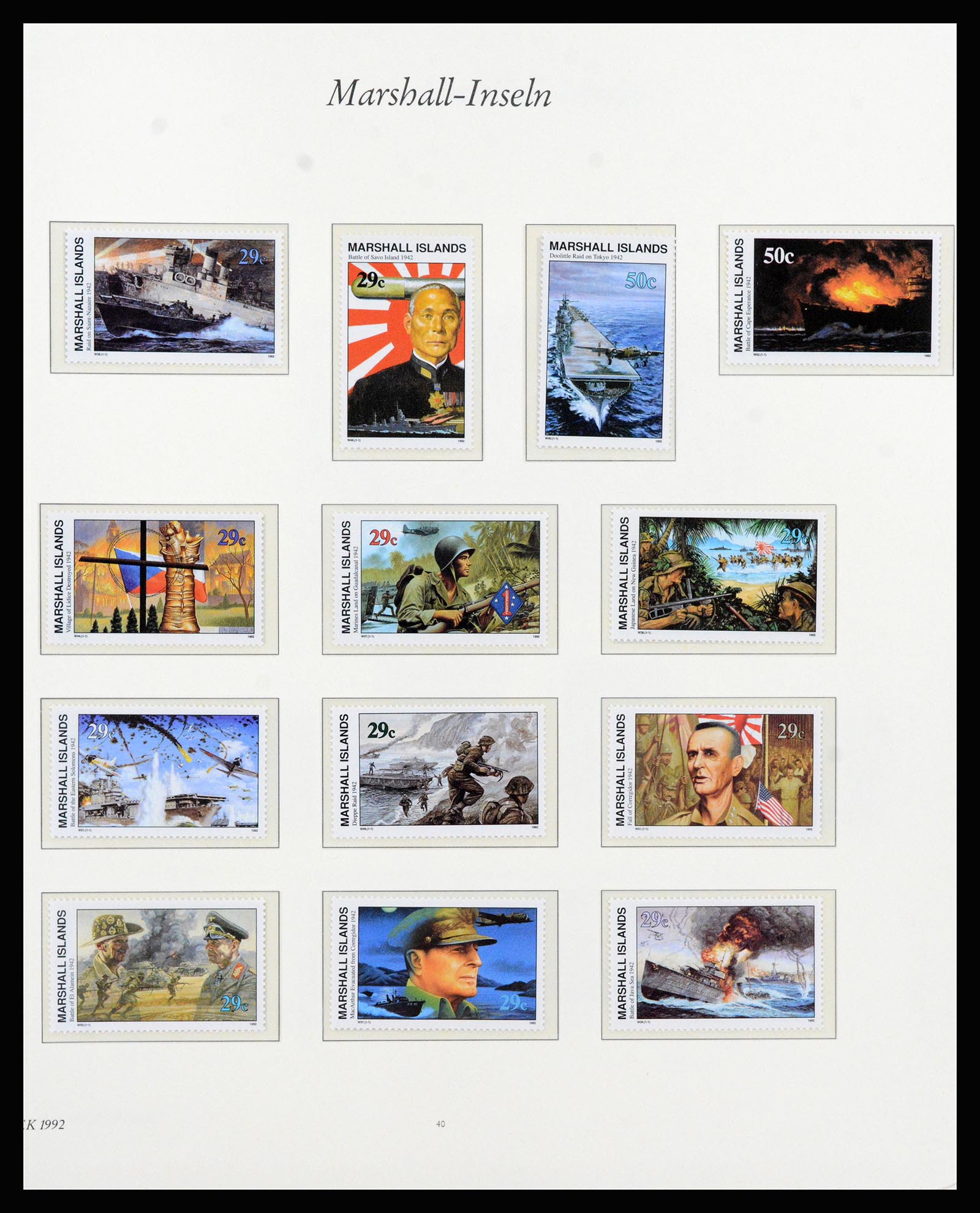 37262 069 - Postzegelverzameling 37262 Marshall eilanden 1984-1993.