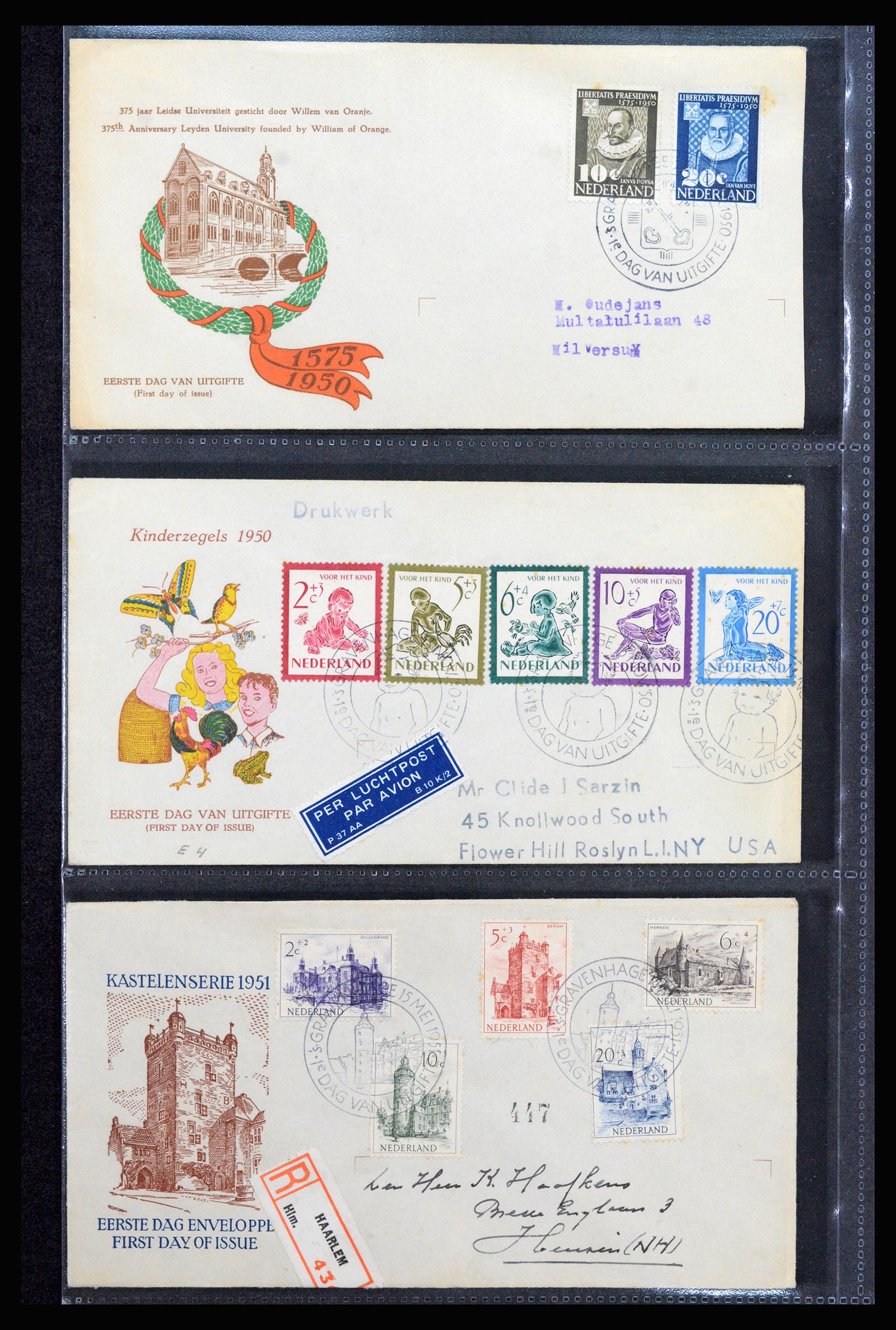 37264 002 - Stamp collection 37264 Netherlands FDC's 1950-1975.