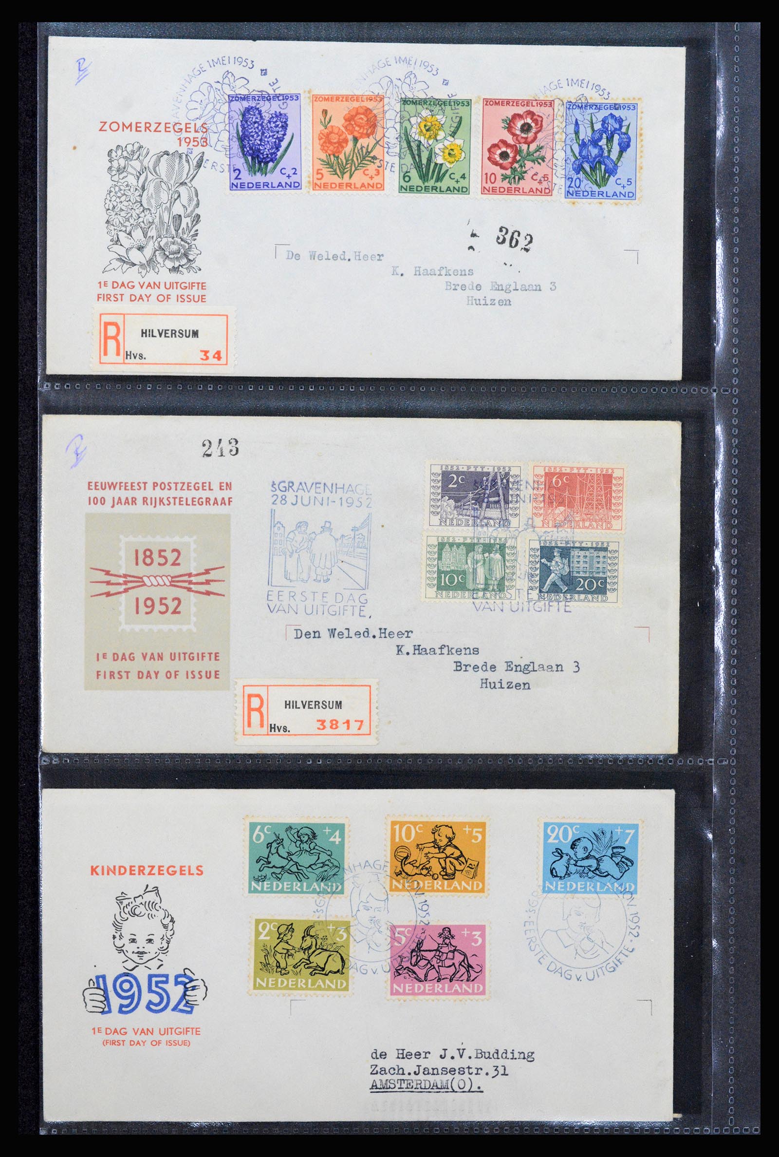 37264 004 - Stamp collection 37264 Netherlands FDC's 1950-1975.