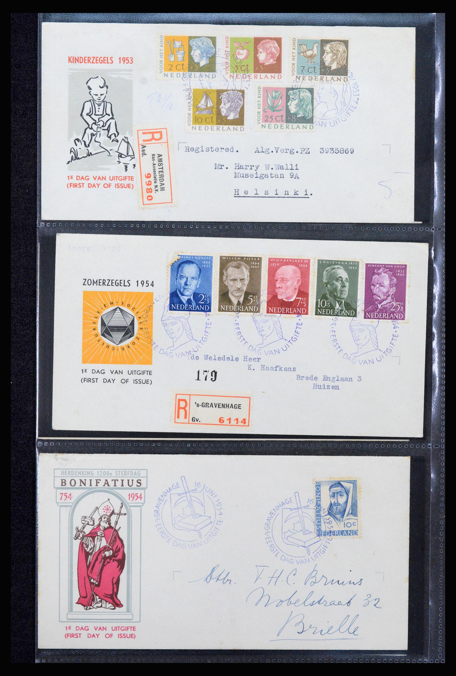 37264 006 - Postzegelverzameling 37264 Nederland FDC's 1950-1975.