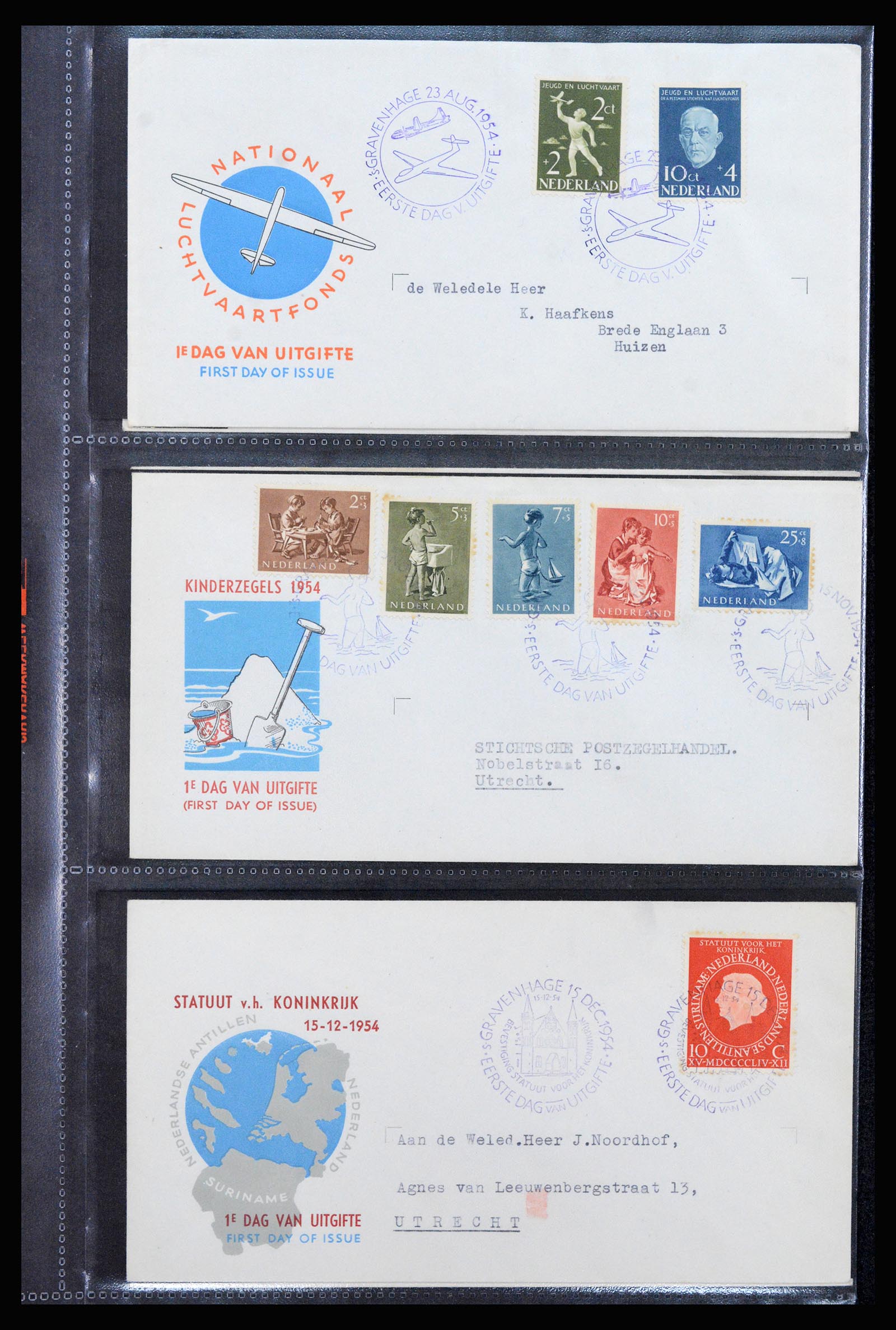 37264 007 - Postzegelverzameling 37264 Nederland FDC's 1950-1975.
