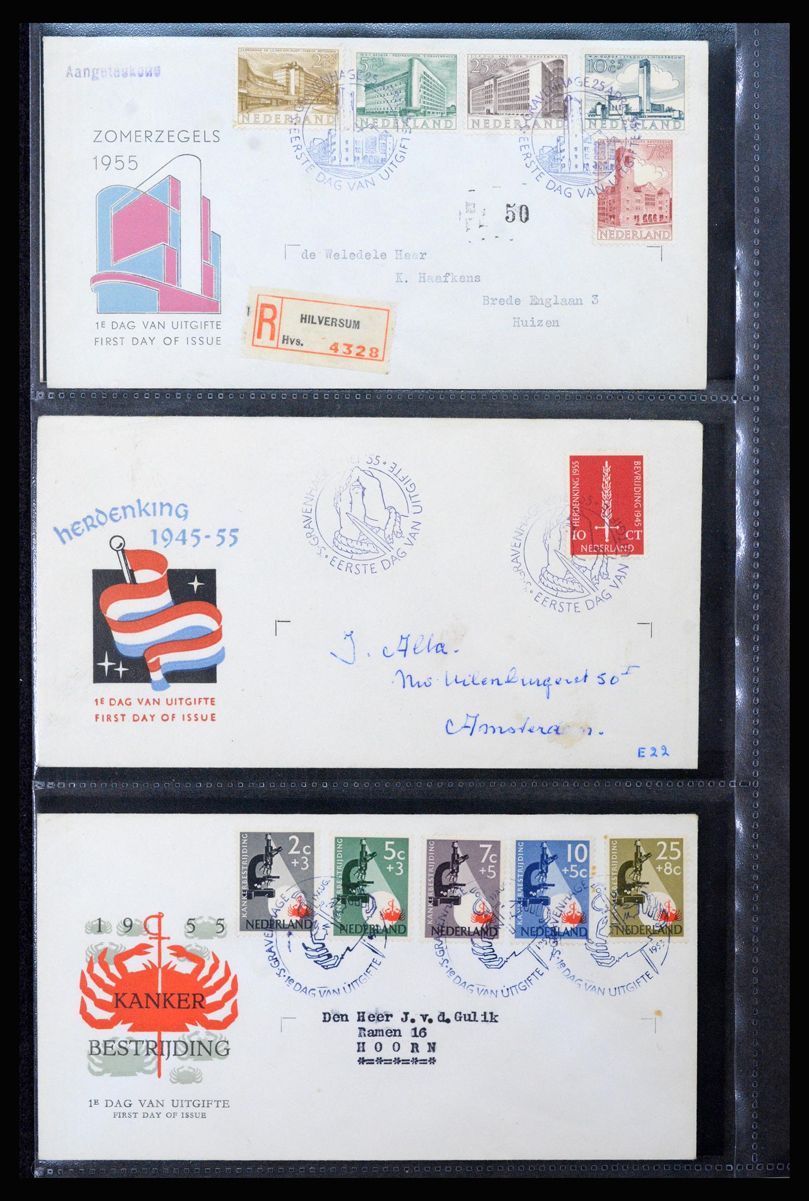 37264 008 - Postzegelverzameling 37264 Nederland FDC's 1950-1975.