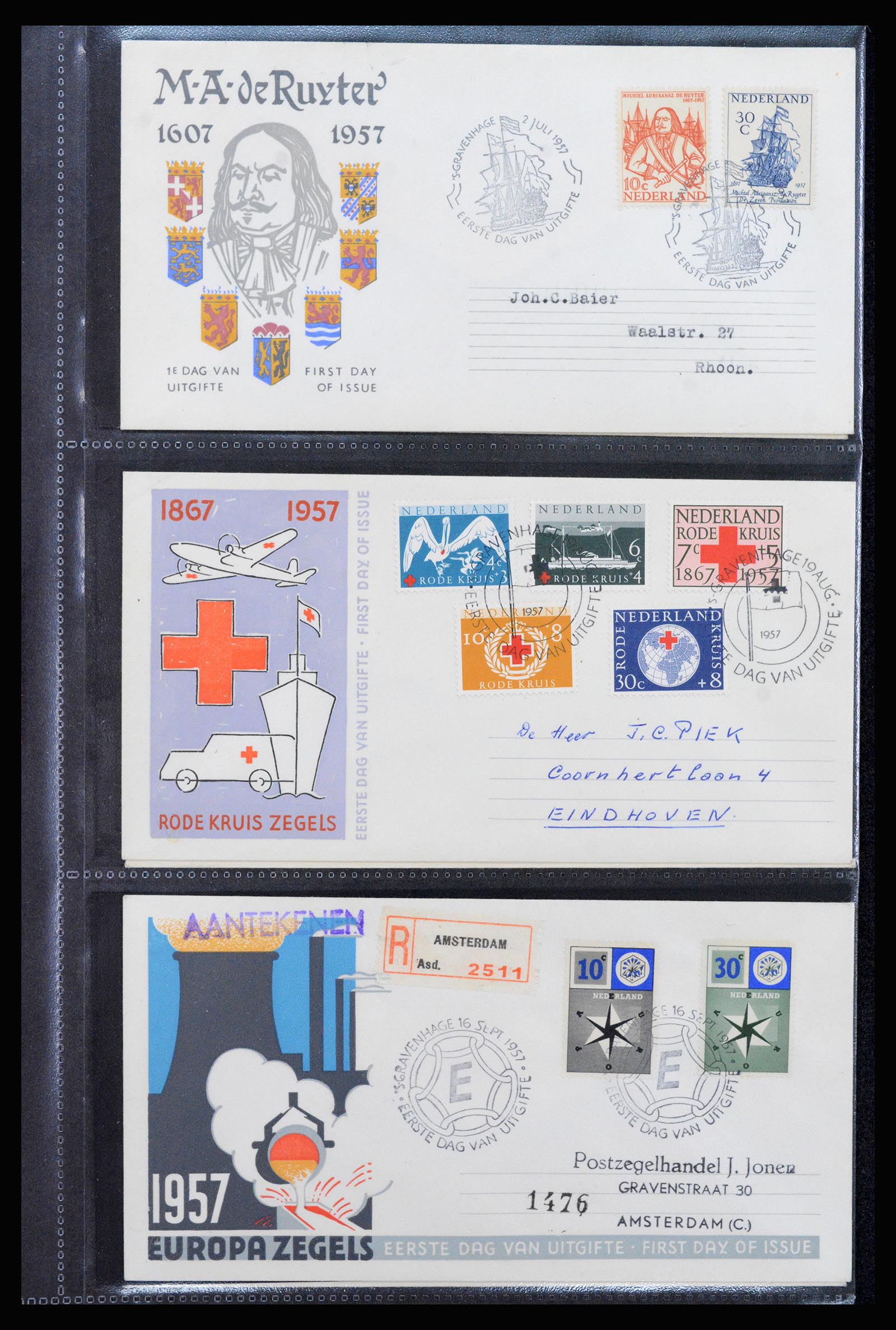 37264 011 - Postzegelverzameling 37264 Nederland FDC's 1950-1975.