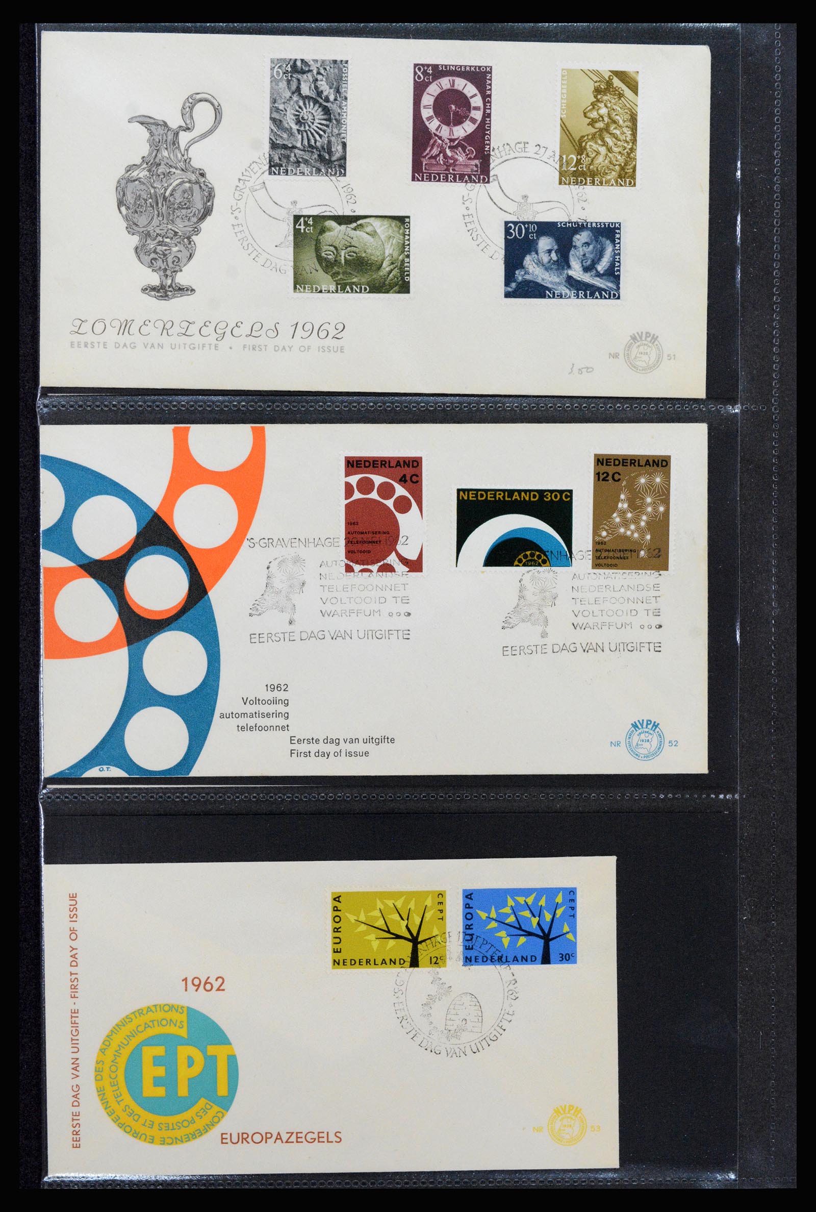 37264 018 - Postzegelverzameling 37264 Nederland FDC's 1950-1975.