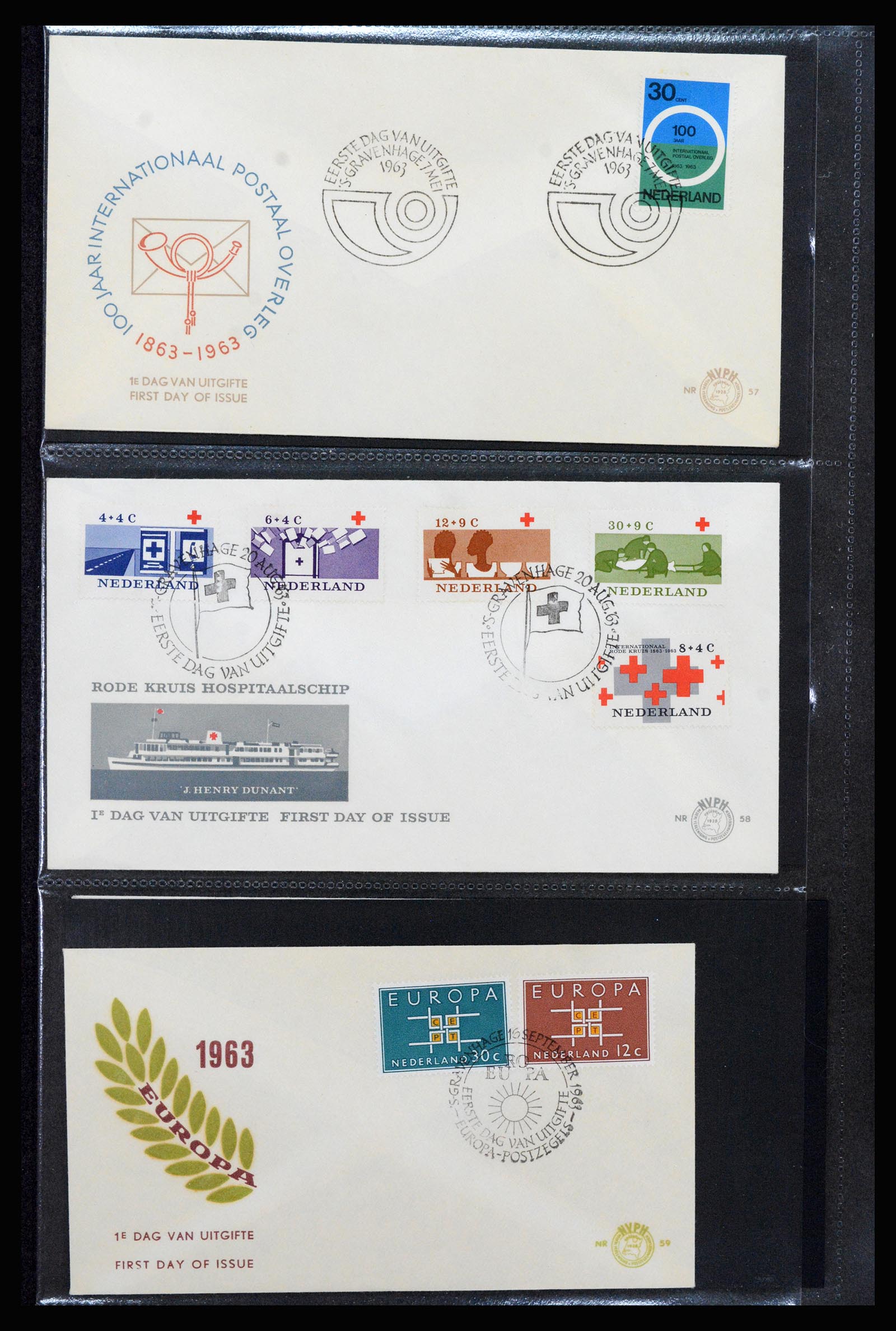 37264 020 - Postzegelverzameling 37264 Nederland FDC's 1950-1975.