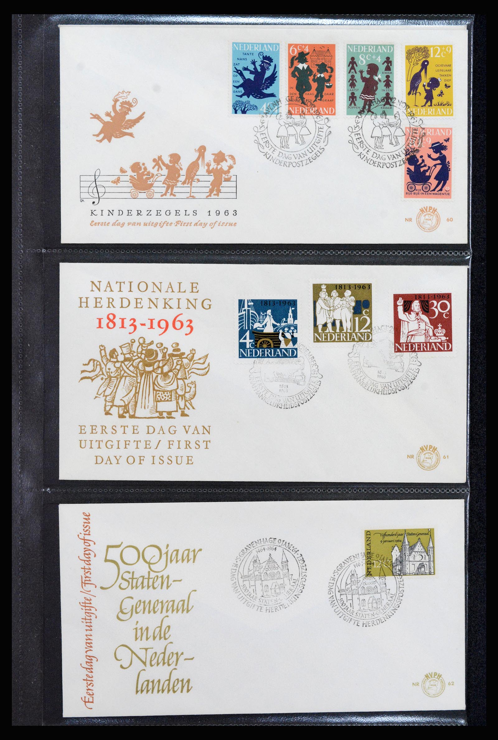 37264 021 - Stamp collection 37264 Netherlands FDC's 1950-1975.