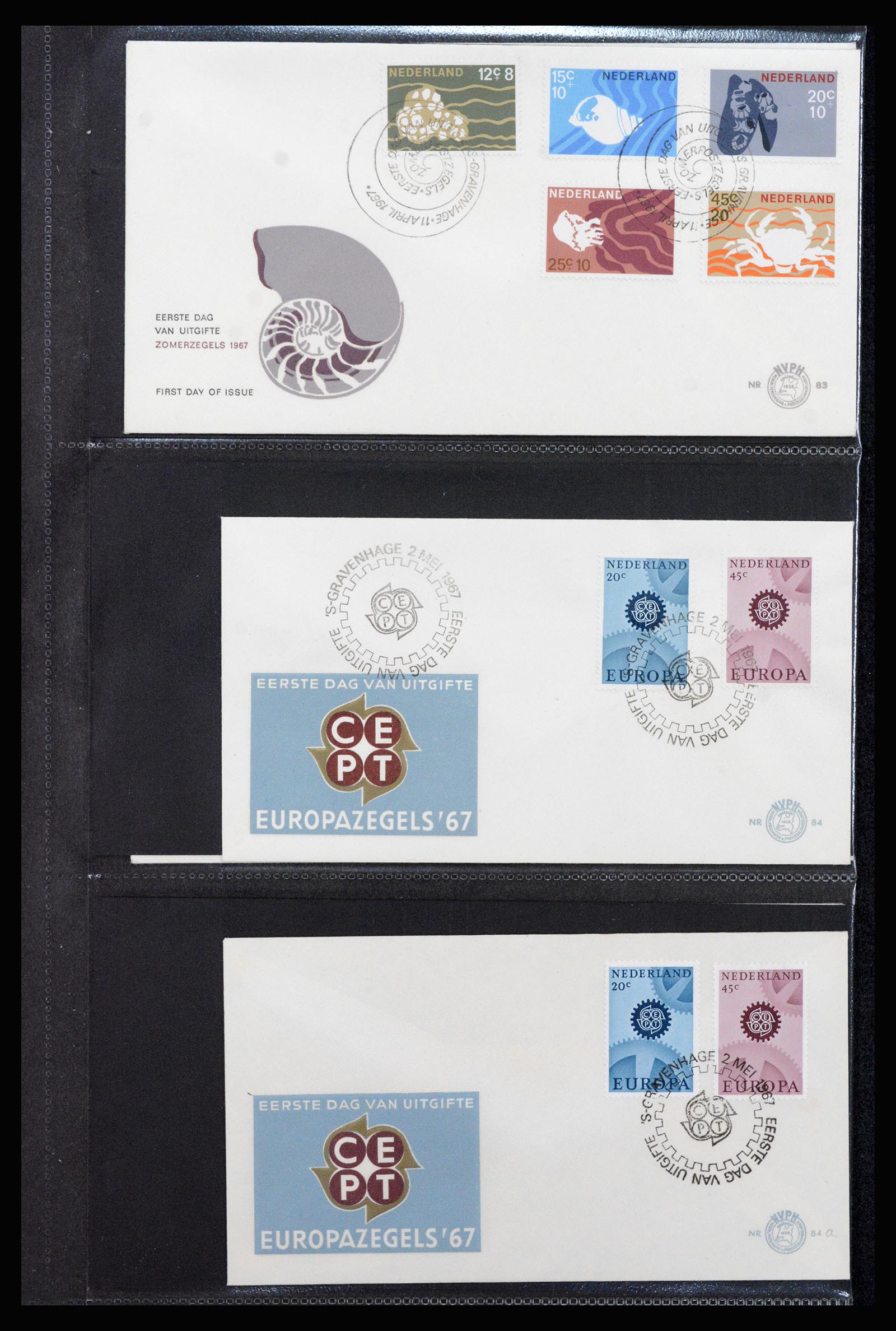 37264 028 - Stamp collection 37264 Netherlands FDC's 1950-1975.