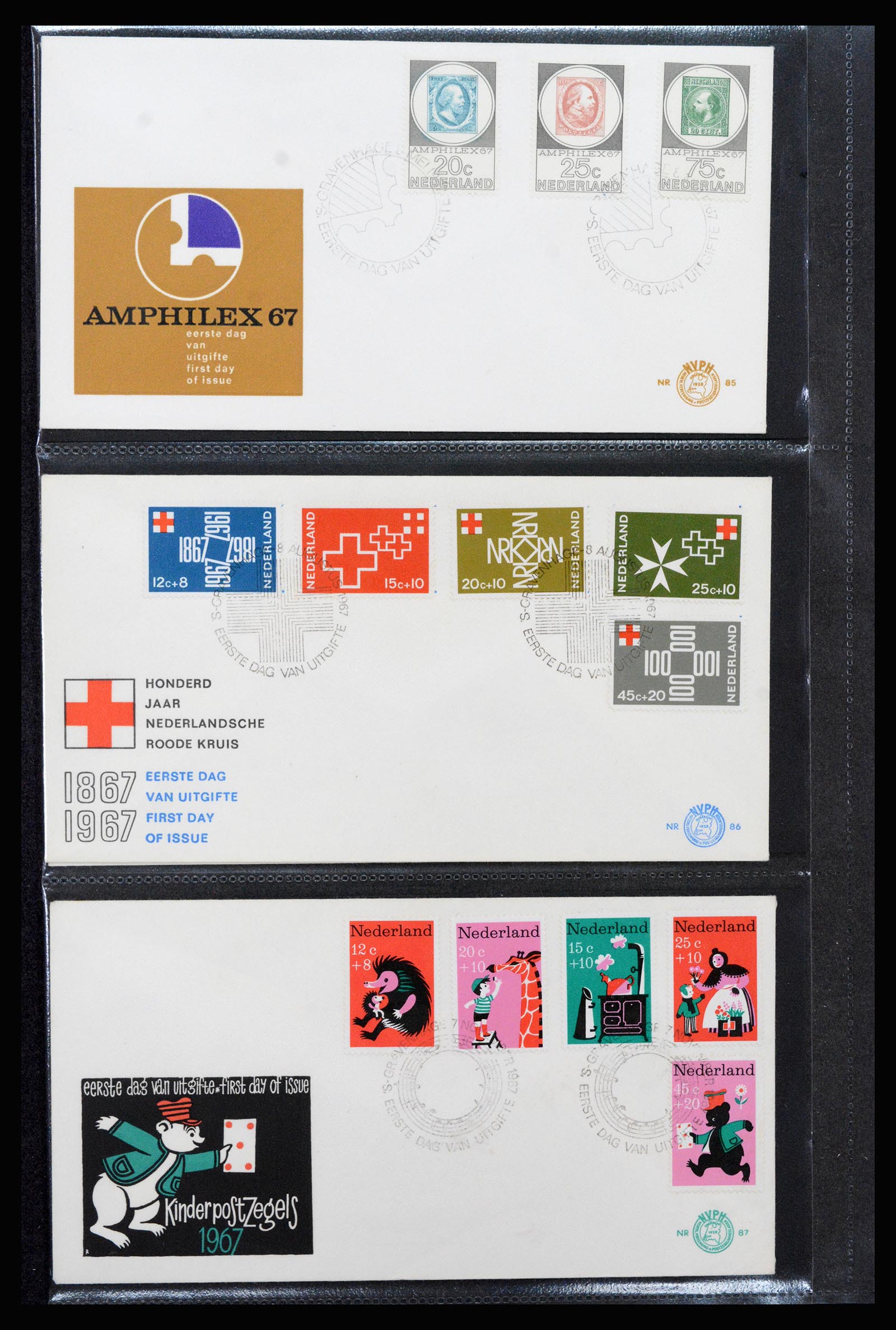 37264 029 - Stamp collection 37264 Netherlands FDC's 1950-1975.