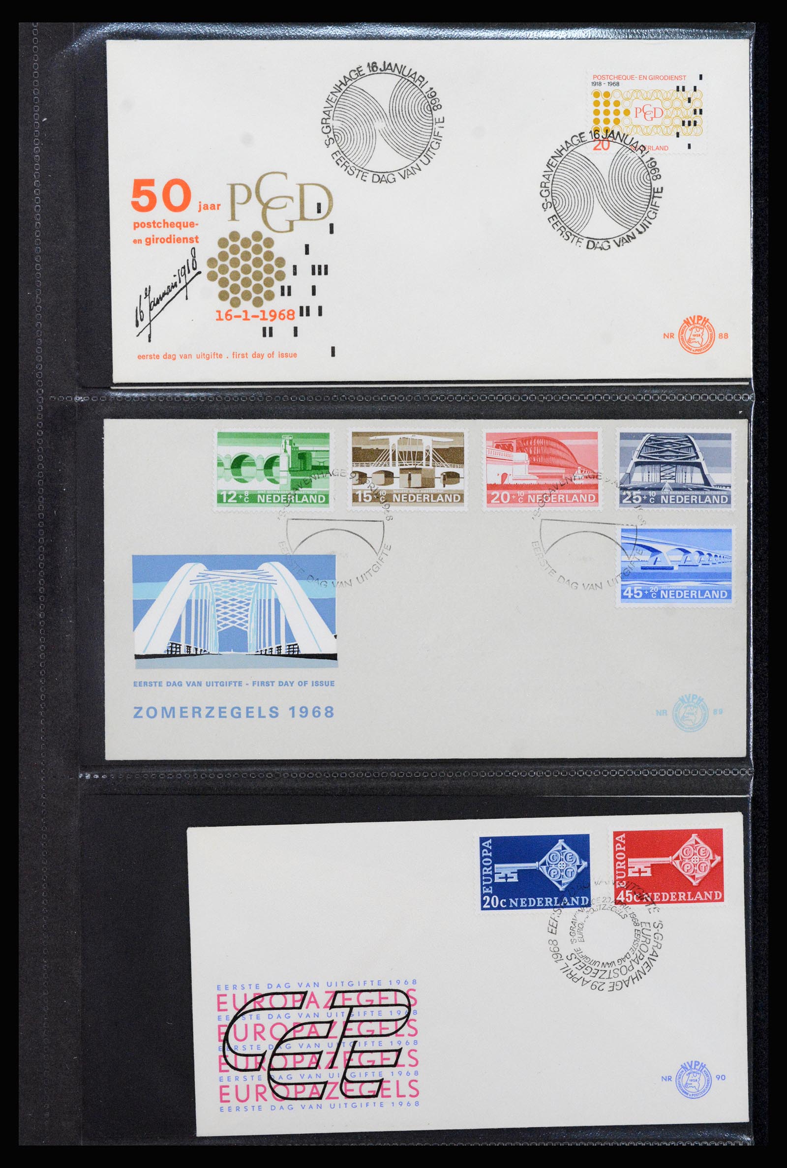 37264 030 - Stamp collection 37264 Netherlands FDC's 1950-1975.